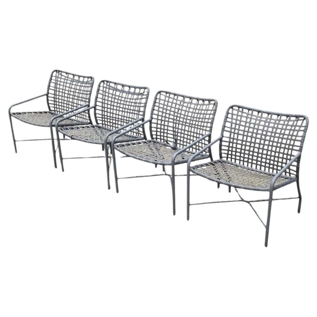 Tropitone Leilani Brown Jordan Sillas de aluminio para terraza de piscina - Set 4 en venta