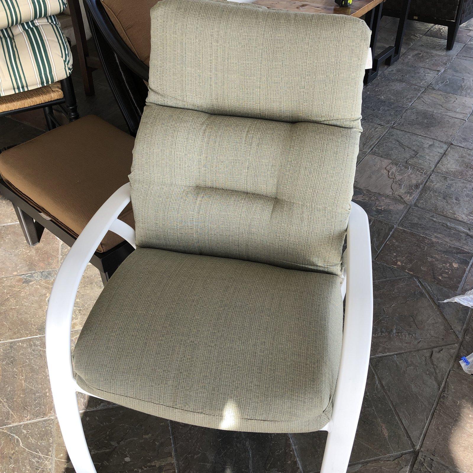 Aluminum Tropitone Table and Four Chairs and Umbrella For Sale