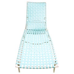 Chaise longue à sangles Tropitone Turquoise, années 1960