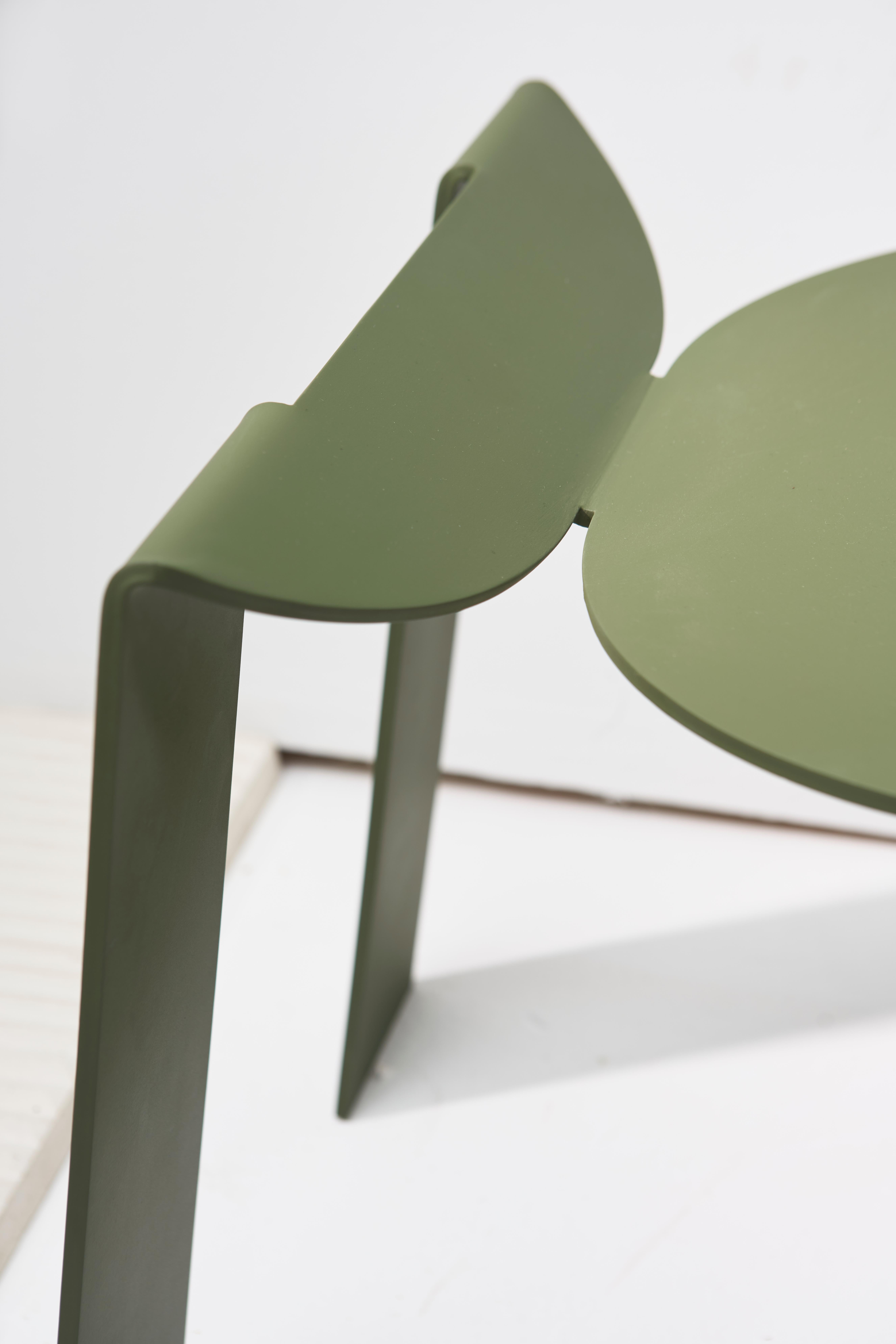 Tropos Collection, Brazilian Contemporary Stool in Steel In New Condition For Sale In Belo Horizonte, Minas Gerais