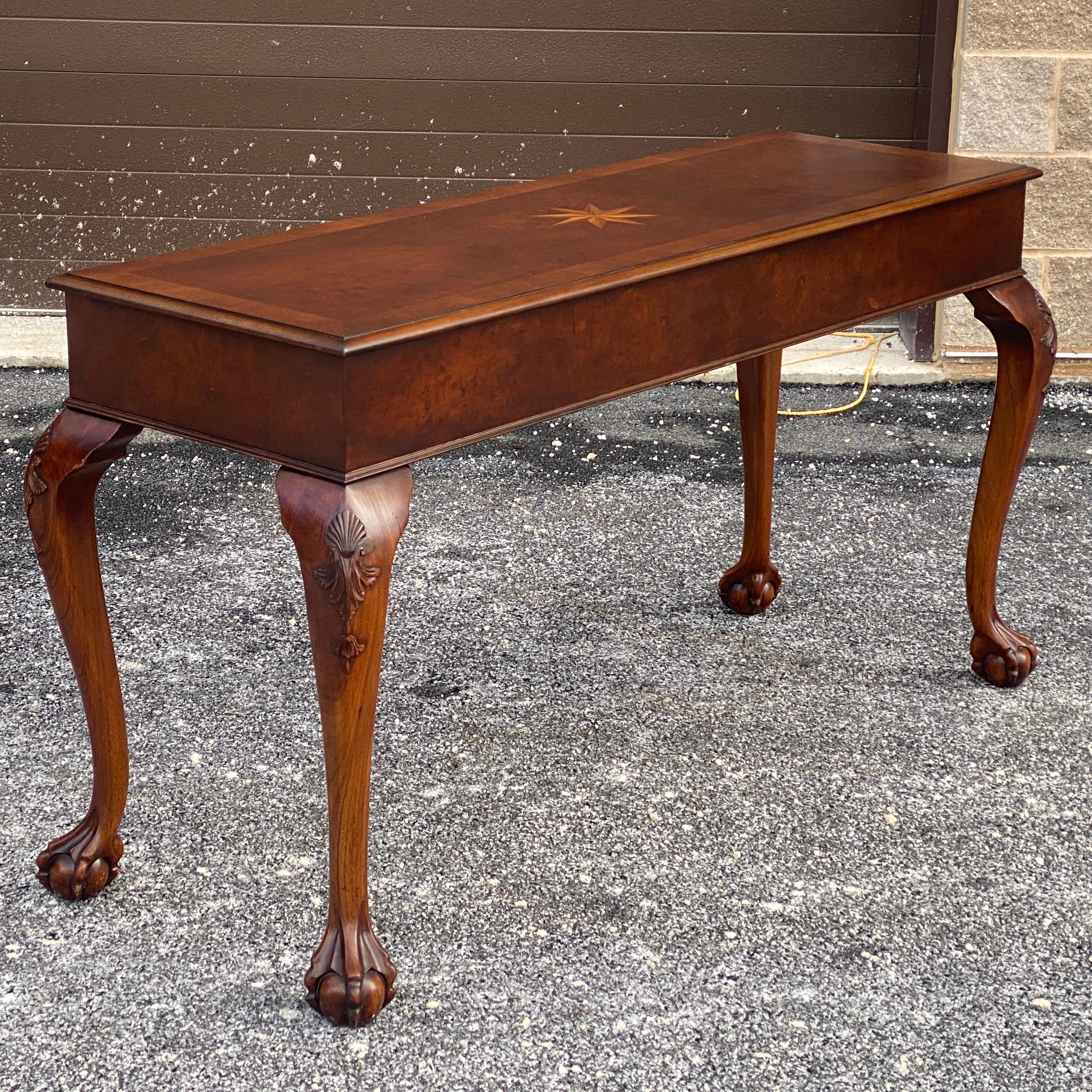 Konsolentisch aus Wurzelholz im Chippendale-Stil von Trosby Furniture mit Kugel- und Klauen im Angebot 5