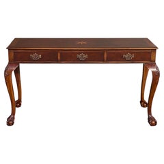 Table console Trosby Furniture de style Chippendale en broussin à boules et griffes