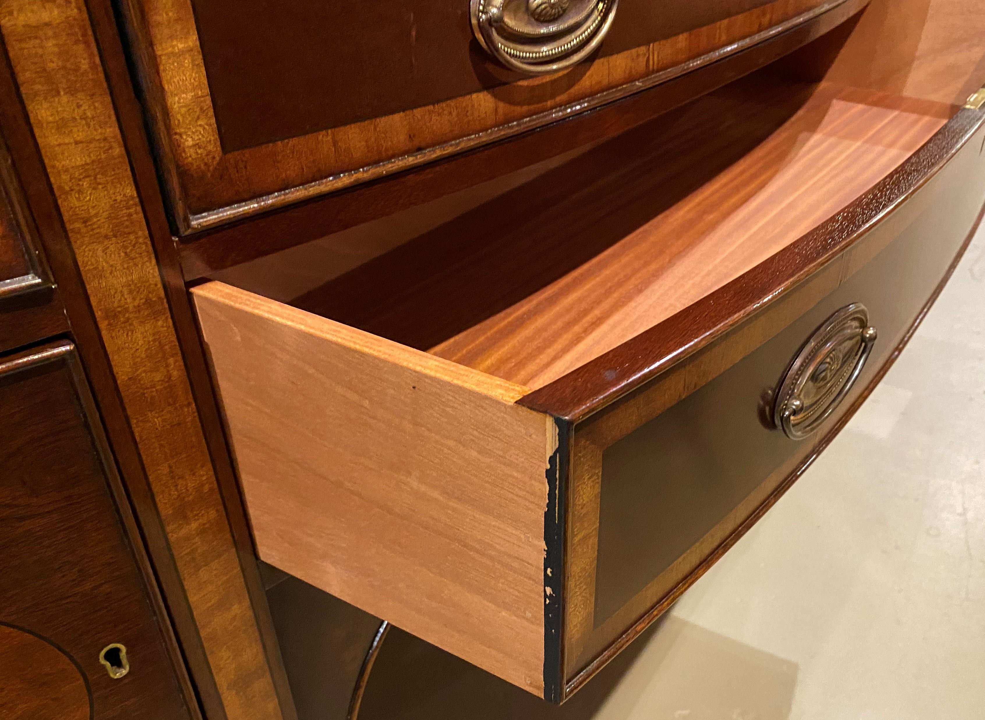 Trosby Furniture Sussex Georgian Style Sideboard in Mahogany and Inlaid Yew Wood 4