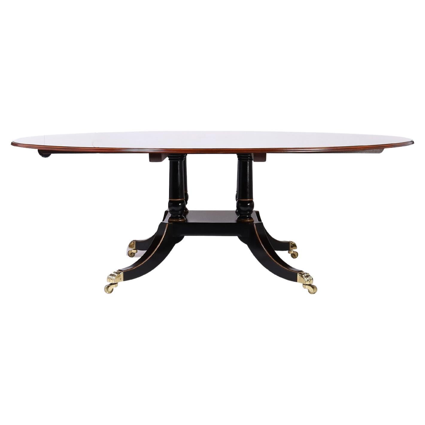 Trosby Regency Style Round Dining Table For Sale