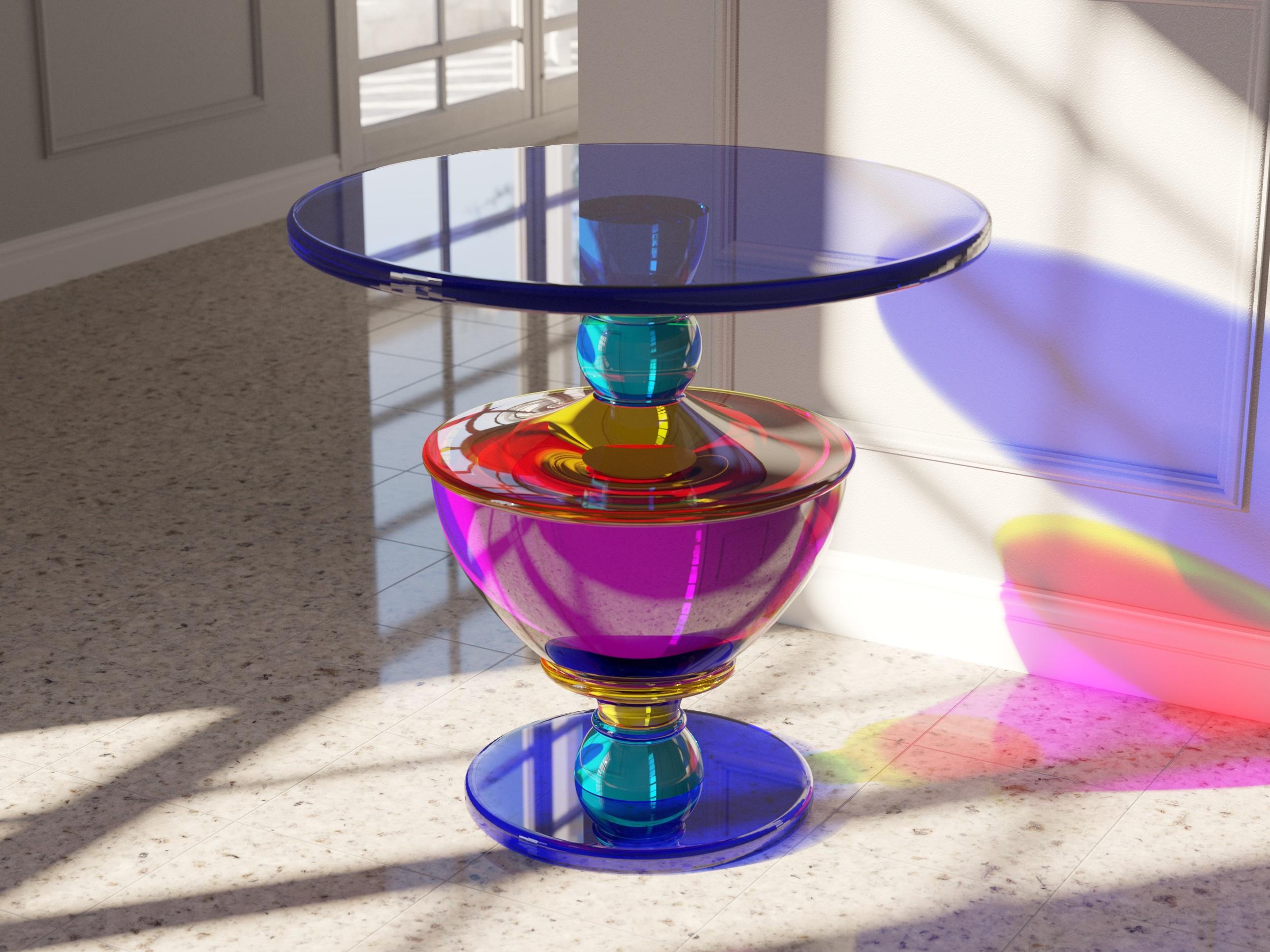 Plexiglass Trottola 3 Coffee Table by Studio Superego for Superego Editions For Sale