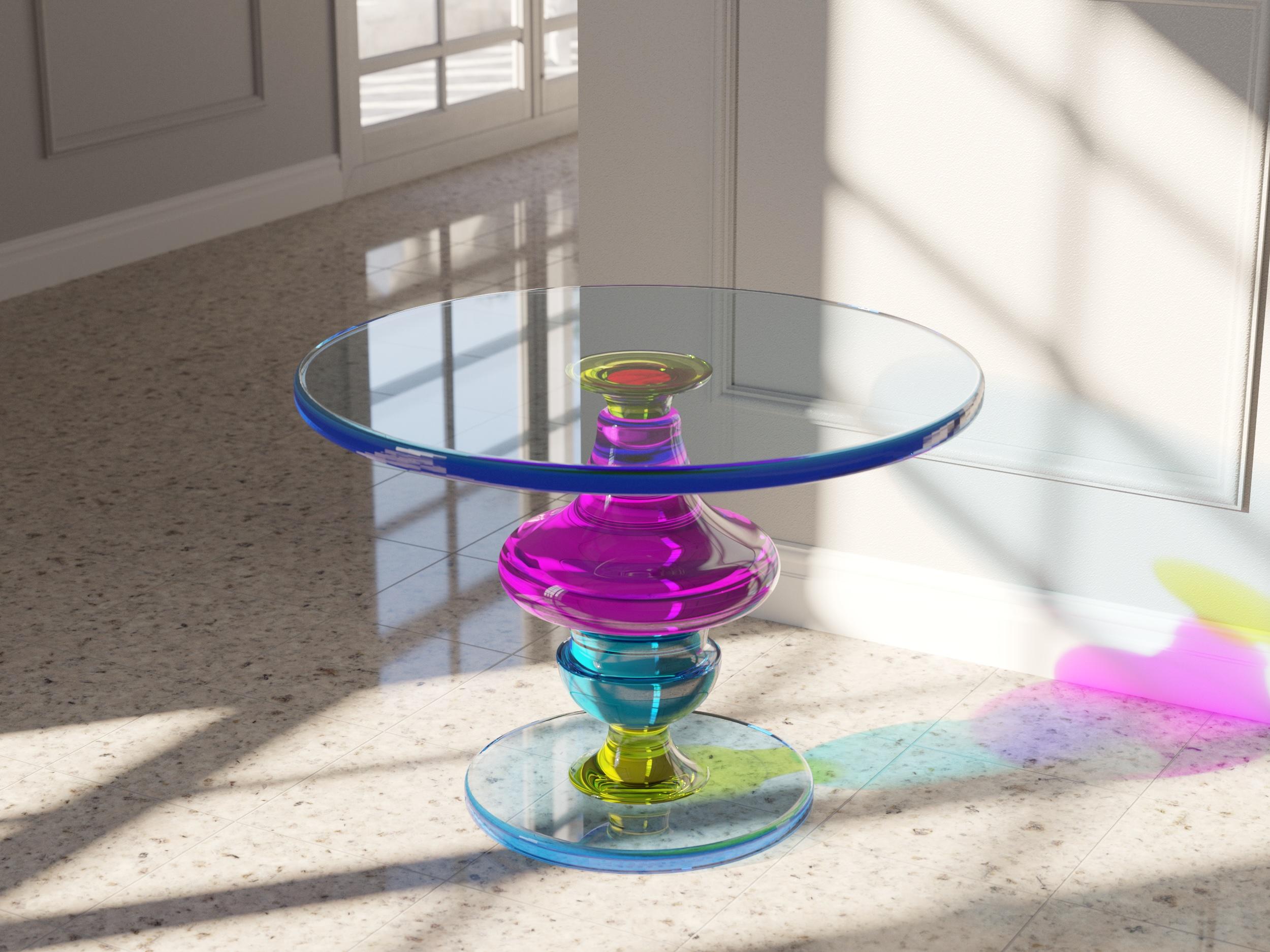 Plexiglass Trottola 5 Coffee Table by Studio Superego for Superego Editions For Sale