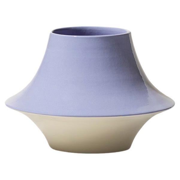 „Trottola“, Vase aus Keramik mit Rädern, Berrettino- und Elfenbeinglasur, Gatti 1928 Faenza