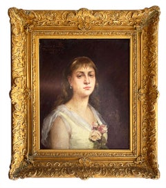 Trouillebert Paul Désiré (1829-1900) "Portrait of Miss Marie Baudet"