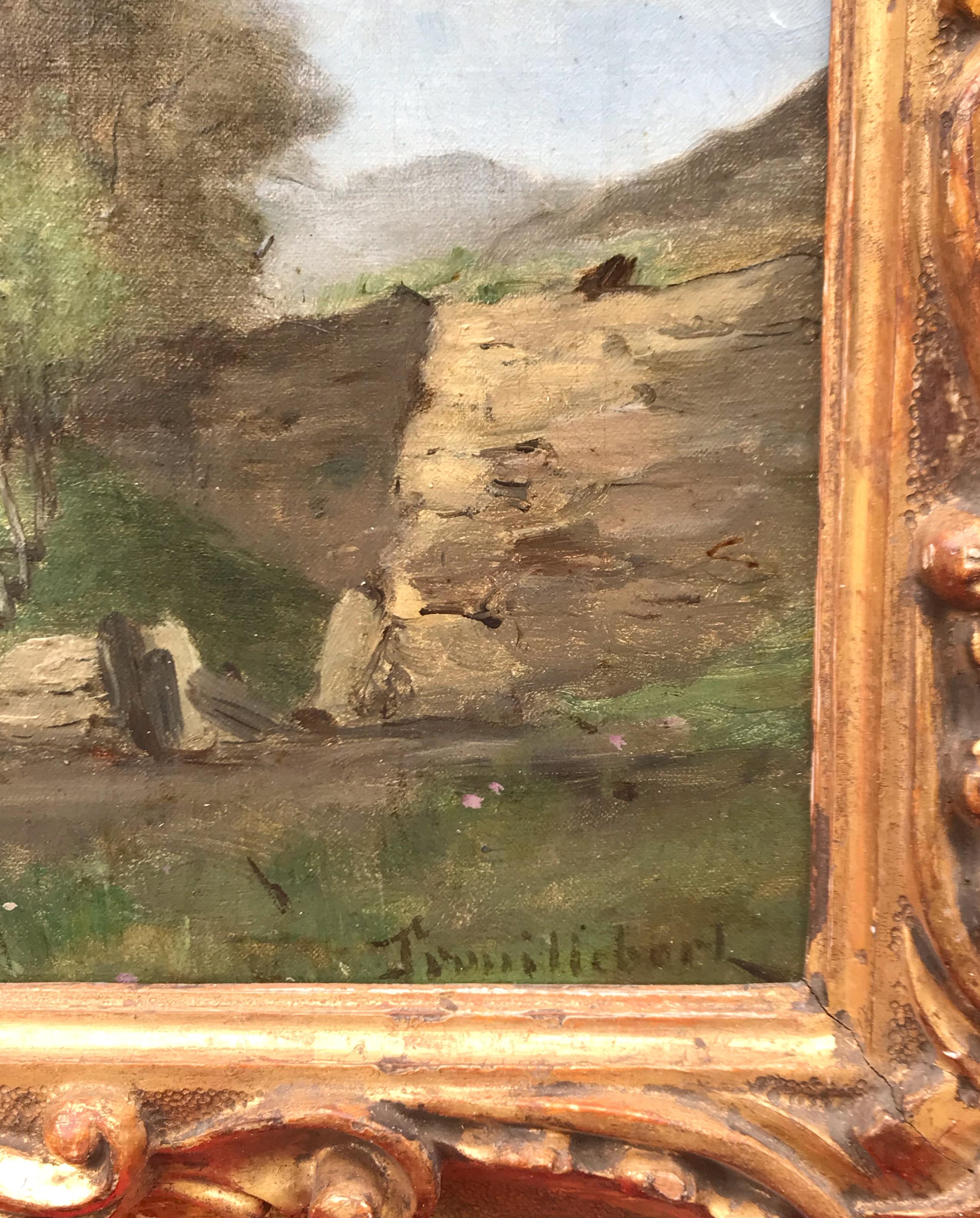 Landscape from Barbizon With Characters For Sale 8