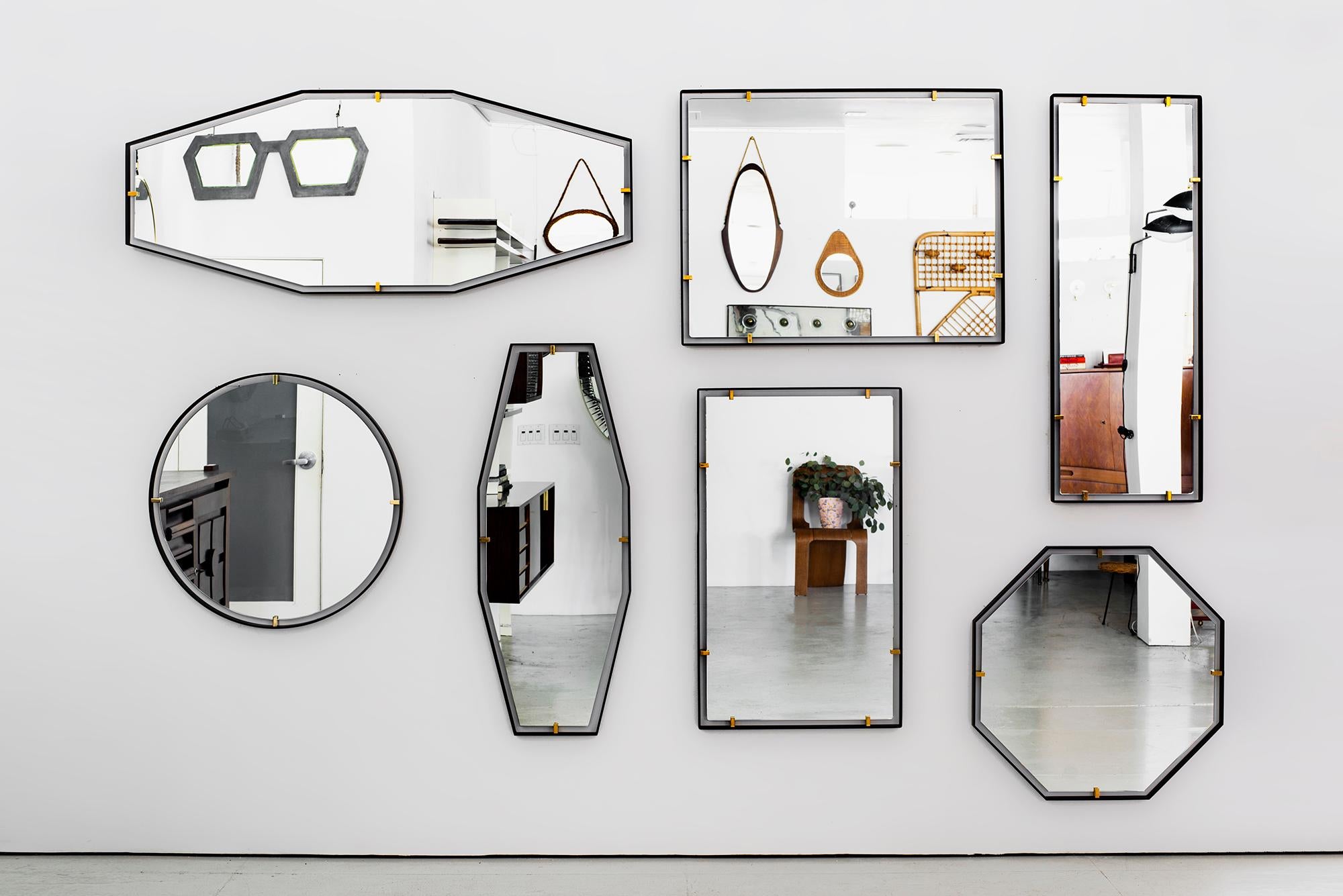 Trousdale Octagonal Mirror by Orange Los Angeles For Sale 1