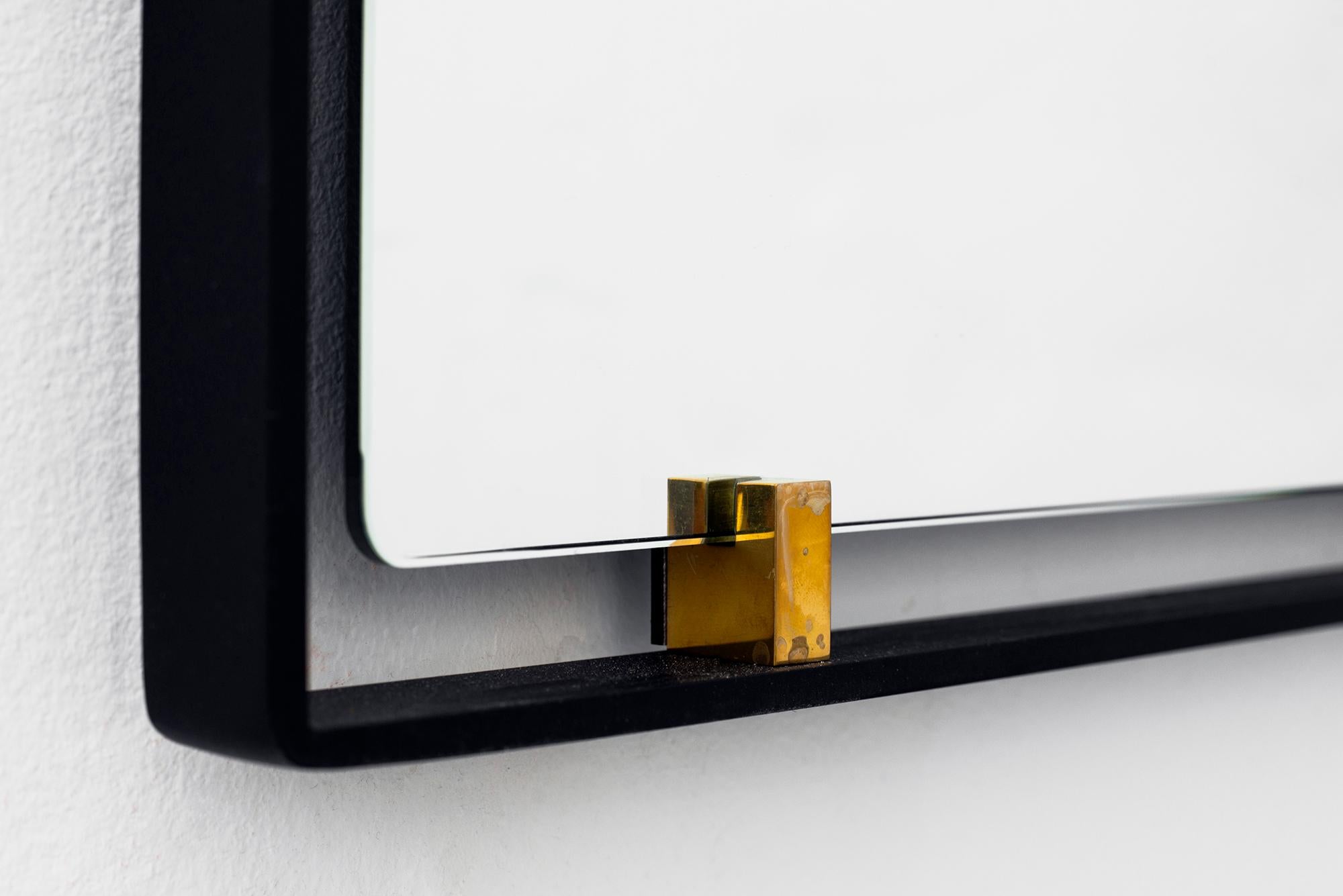 rectangle gold frame mirror