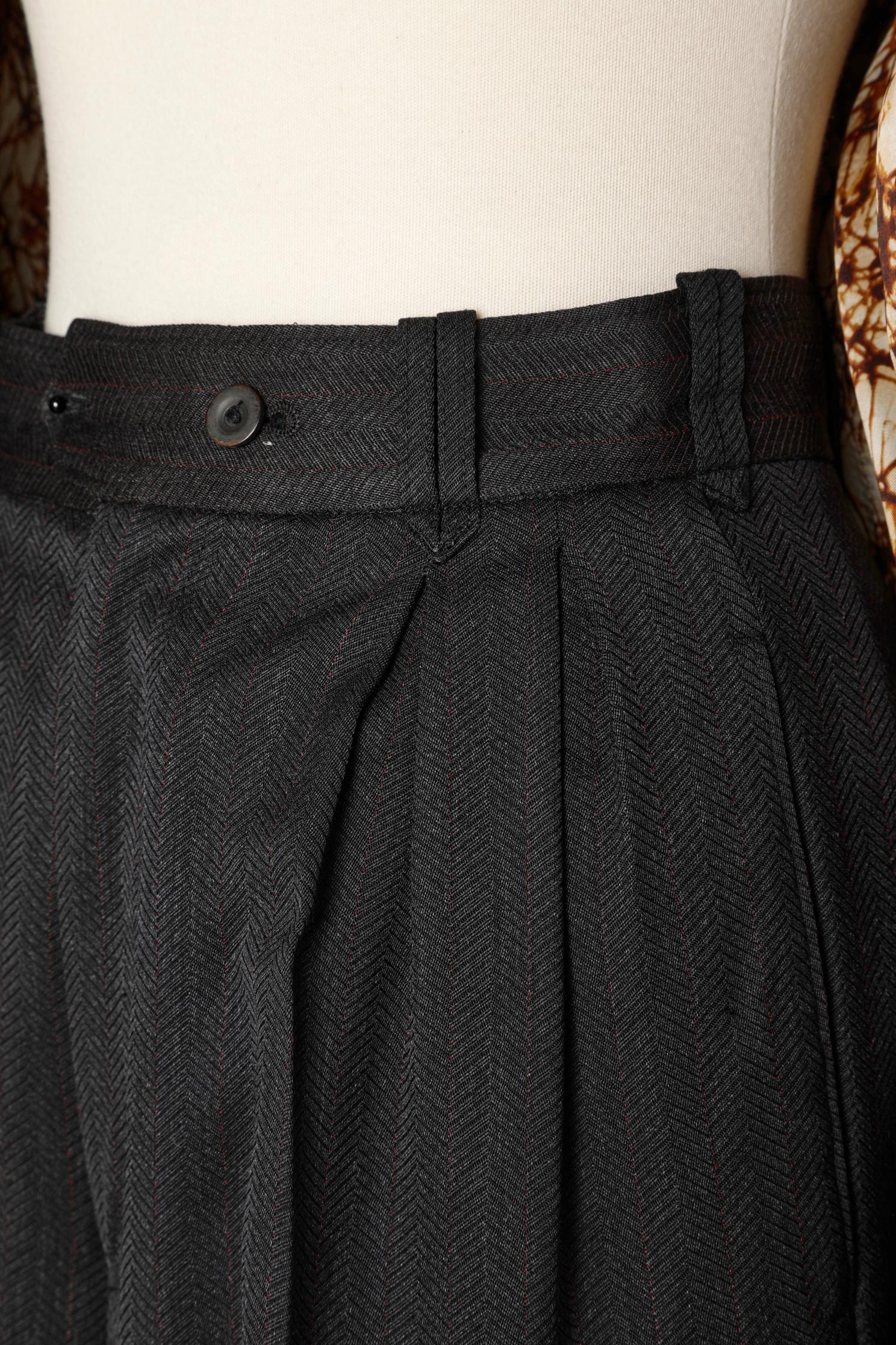 Trouser pant-suit in wool chevron Jean-Paul Gaultier  For Sale 1