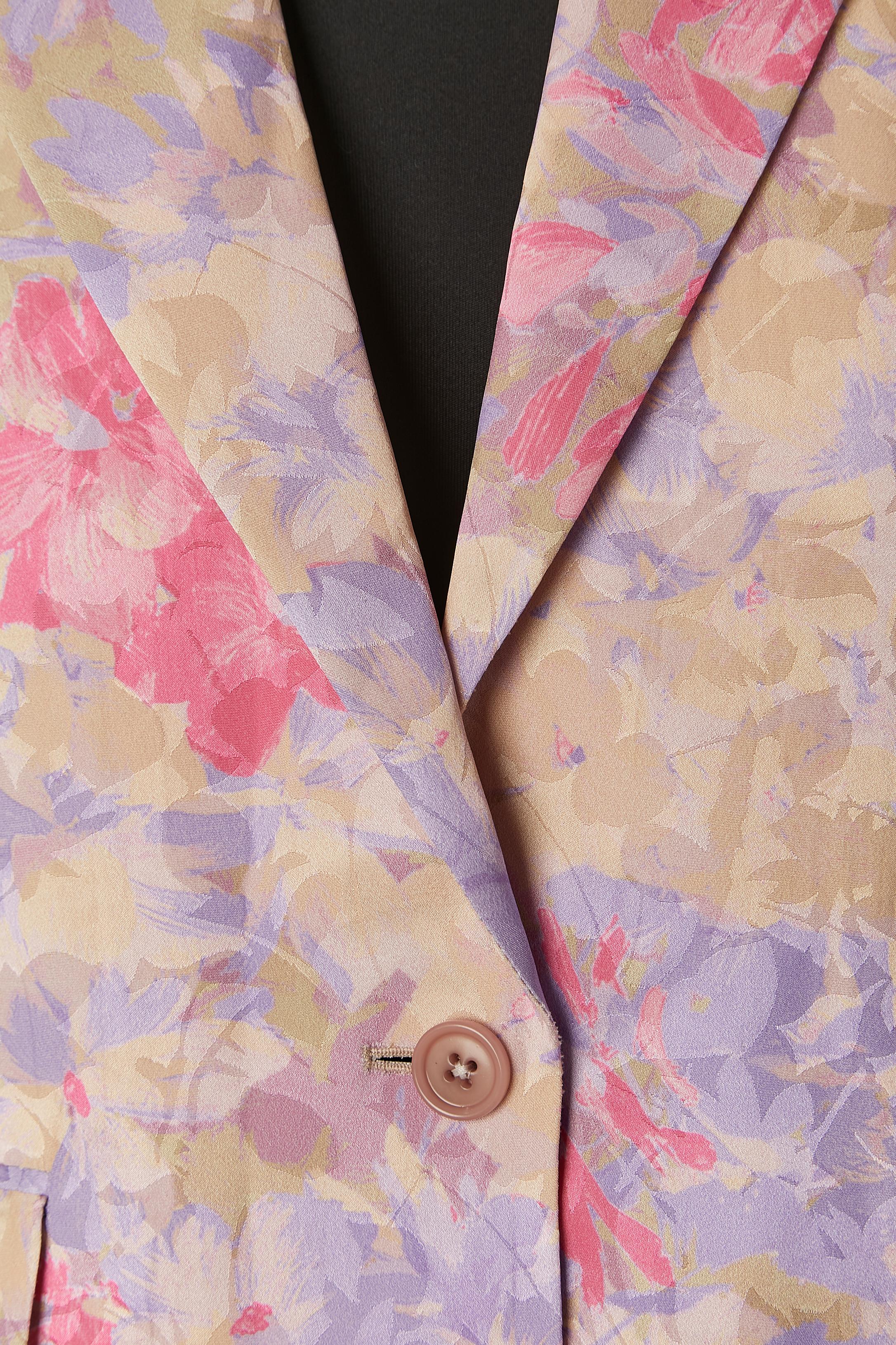 Trouser suit in flower jacquard pattern Dries Van Noten  In Excellent Condition For Sale In Saint-Ouen-Sur-Seine, FR