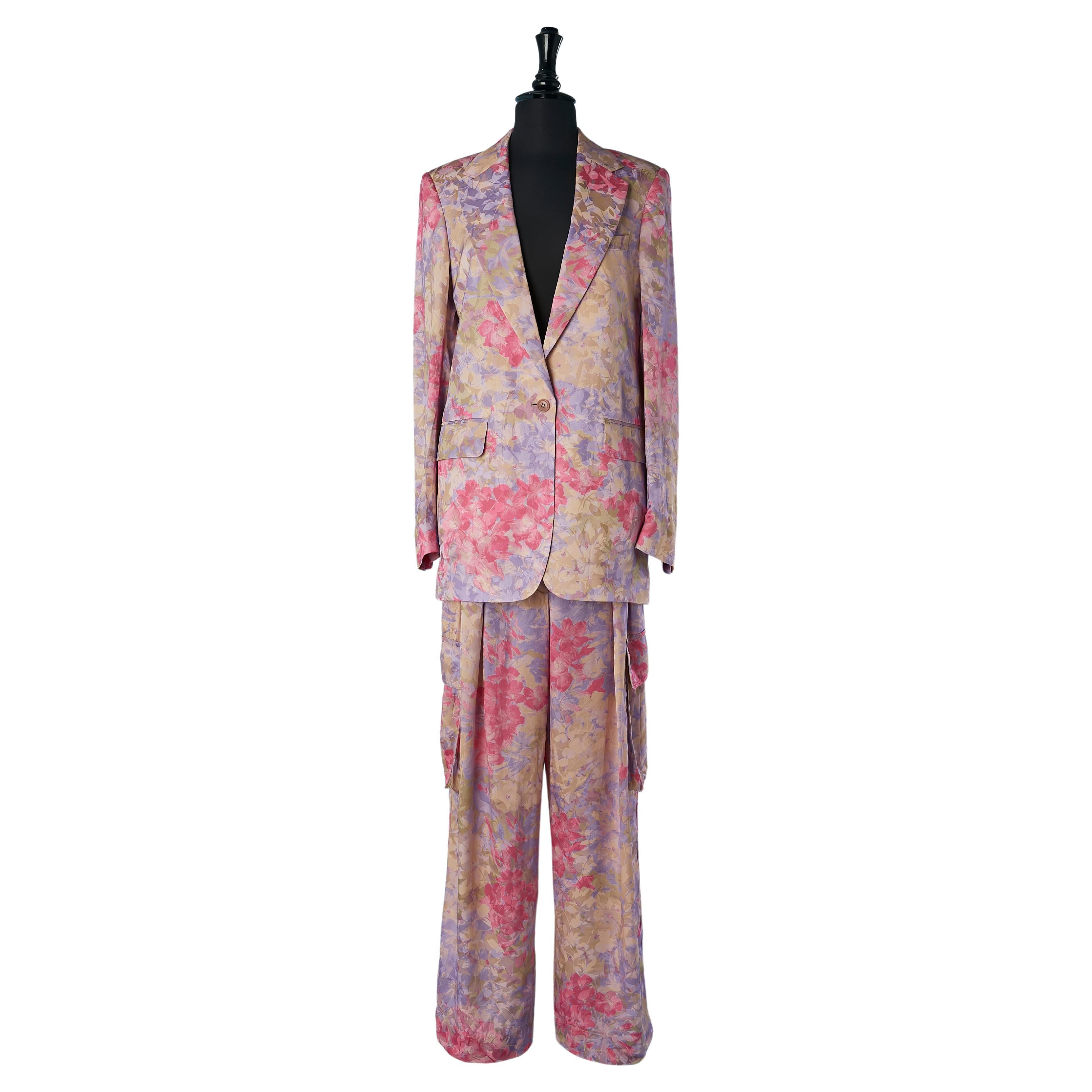 Trouser suit in flower jacquard pattern Dries Van Noten  For Sale