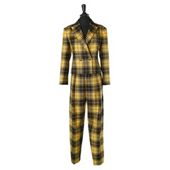 Traje pantalón amarillo y negro estampado Tartán ETRO