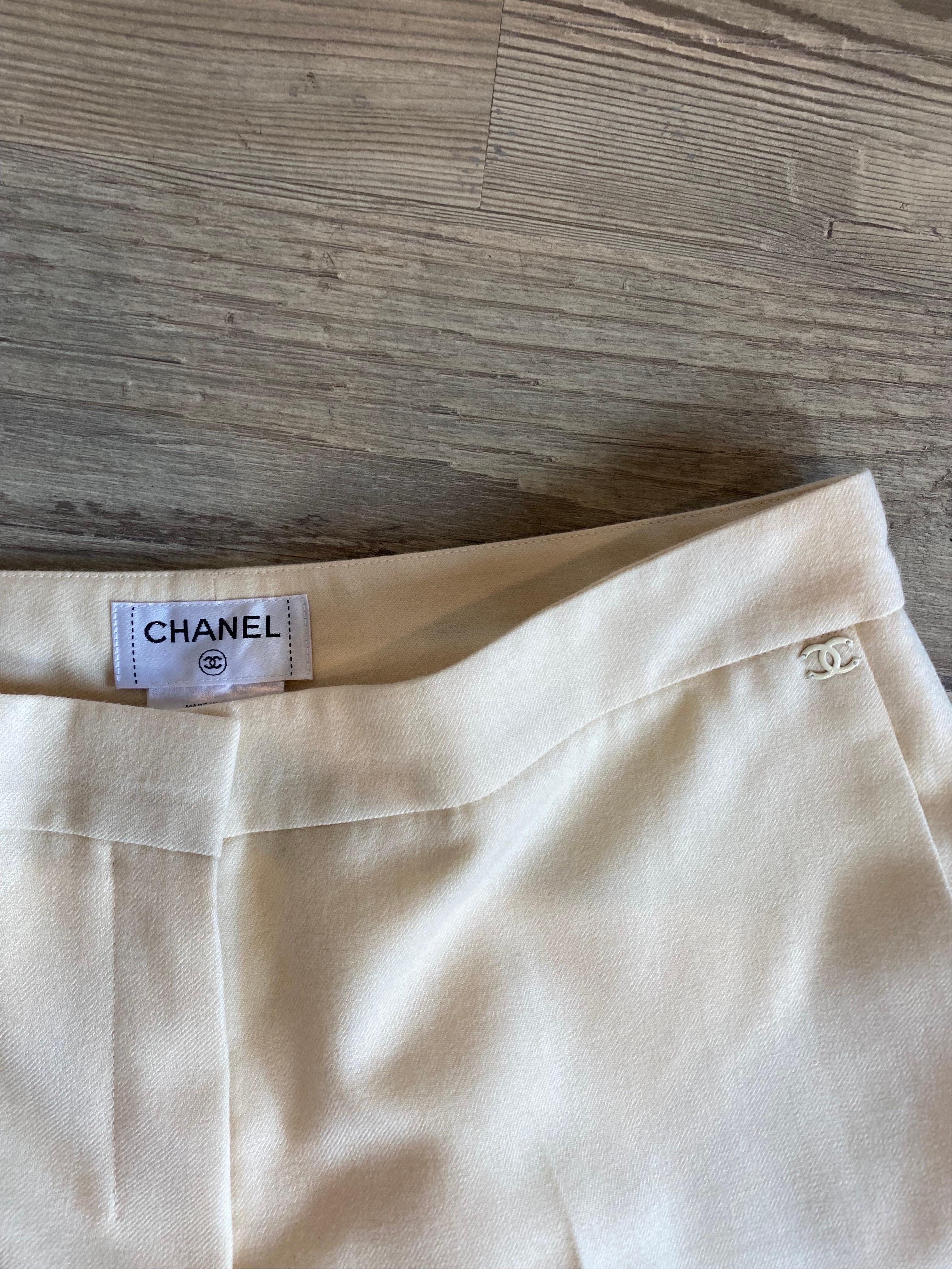 Trousers Chanel wool In Excellent Condition In Carnate, IT