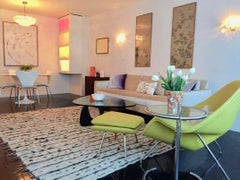 Trousseau Handwoven Felted Black and White Wool Rug