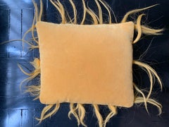 Trousseau Handwoven Felted Natural Orange Pillow