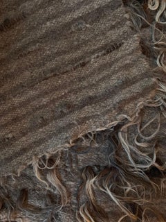 Trousseau Handwoven Felted Natural Taupe Wool Rug