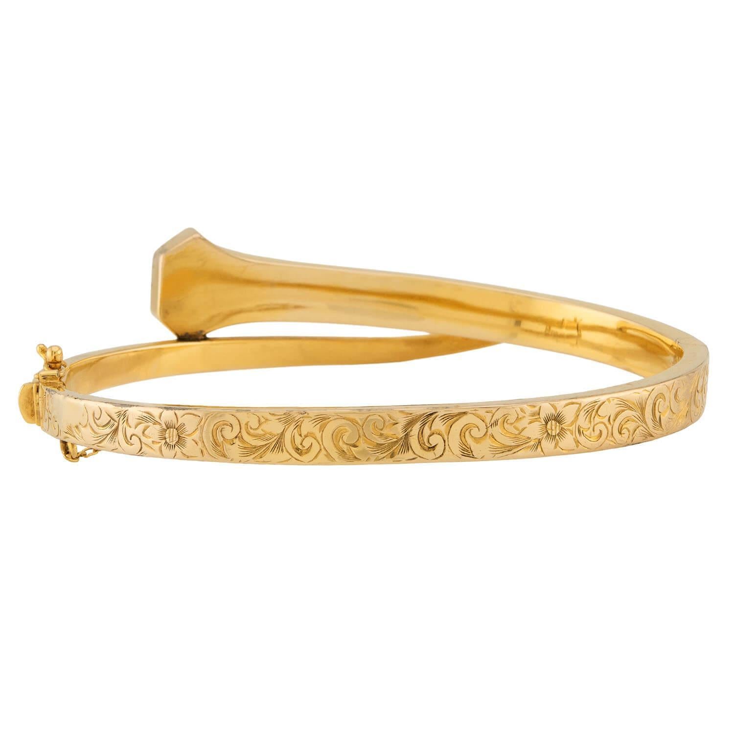 TROUT & CO. Bracelet édouardien à clous 14k Bon état - En vente à Narberth, PA