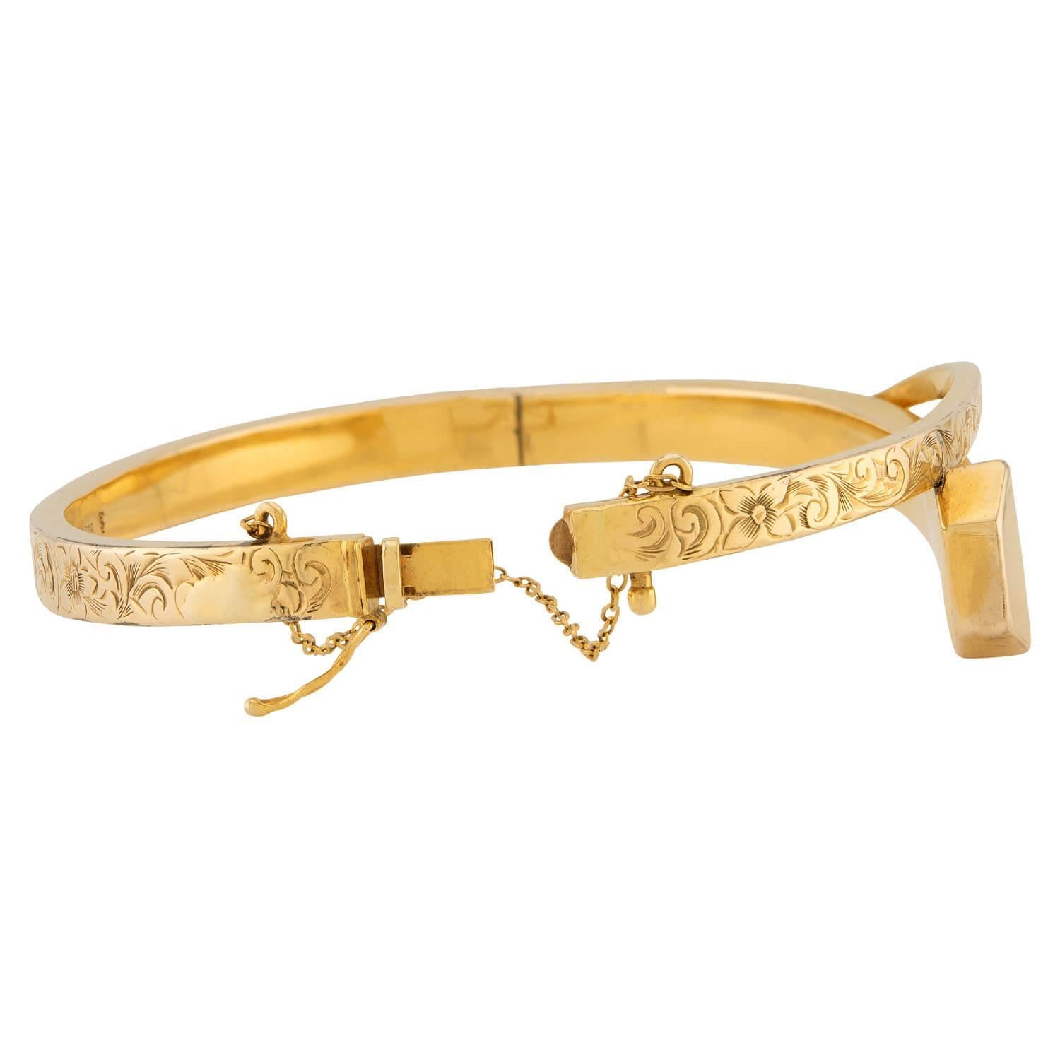 TROUT & CO. Bracelet édouardien à clous 14k en vente 1