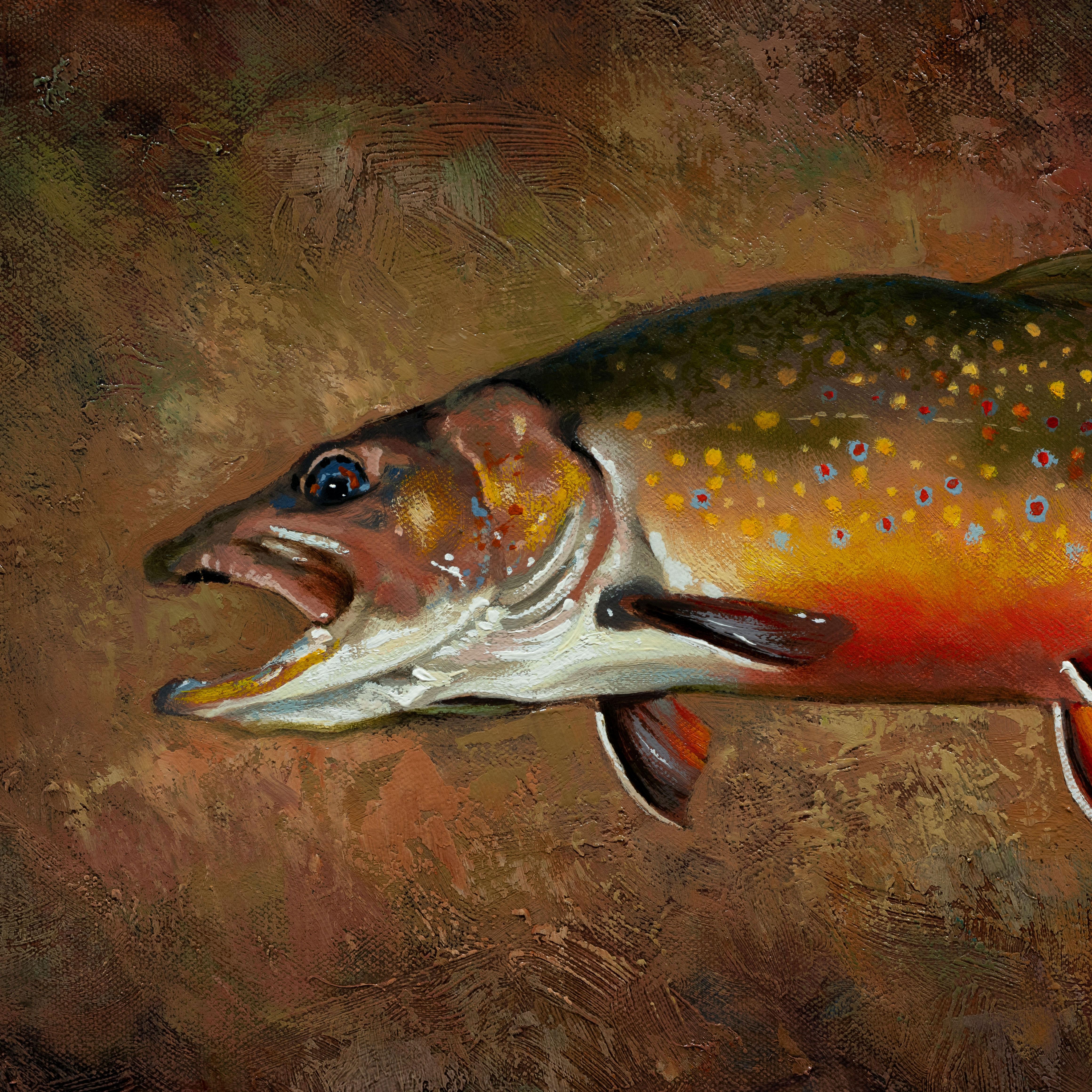 Peint à la main Collection Trout - Peintures à l'huile originales de Greg Parker en vente