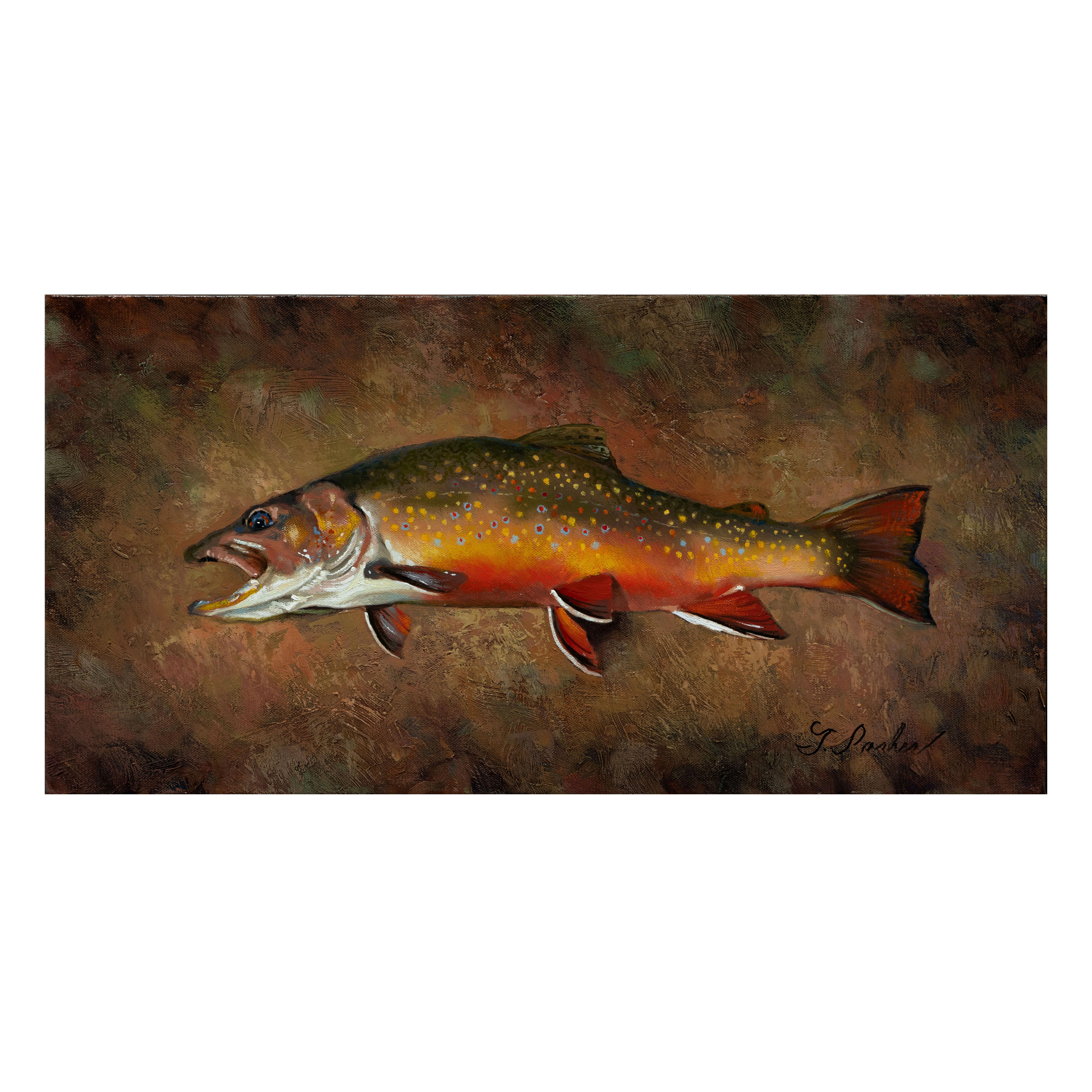 Hand-Painted Trout Collection Original Oil Paintings by Greg Parker For Sale