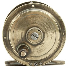 Antique Trout Fishing Reel in Brass by F.J Williams