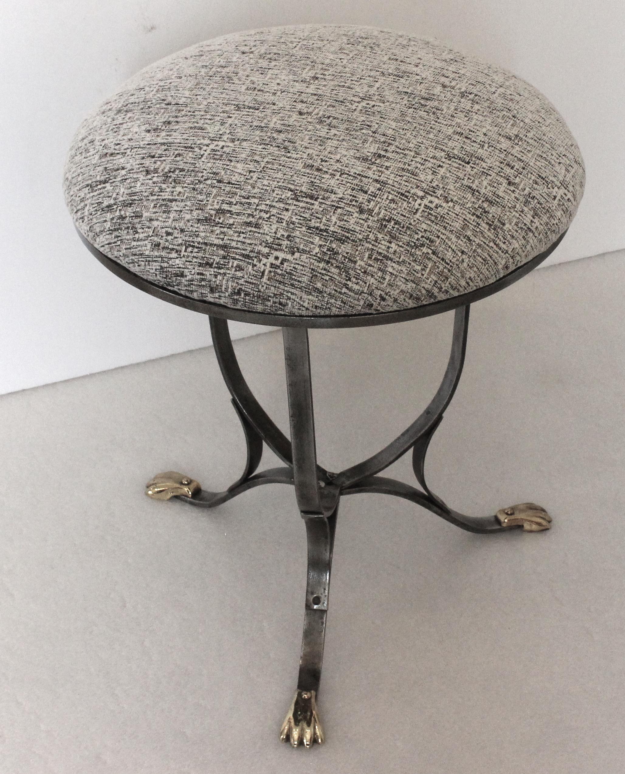 This stylish French Empire style stool is very much in the pieces designed for the campaigns of Napoleon and the piece was created by Trouvailles Furniture.

Note: The piece has been professionally polished, lacquered and upholstered in a woven