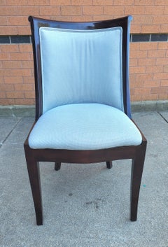 Trouvailles Furniture Glossy Varnished and Upholstered Accent Chair