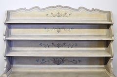 Trouvailles Italian Provincial Country Painted Large Cupboard Cabinet Hutch
