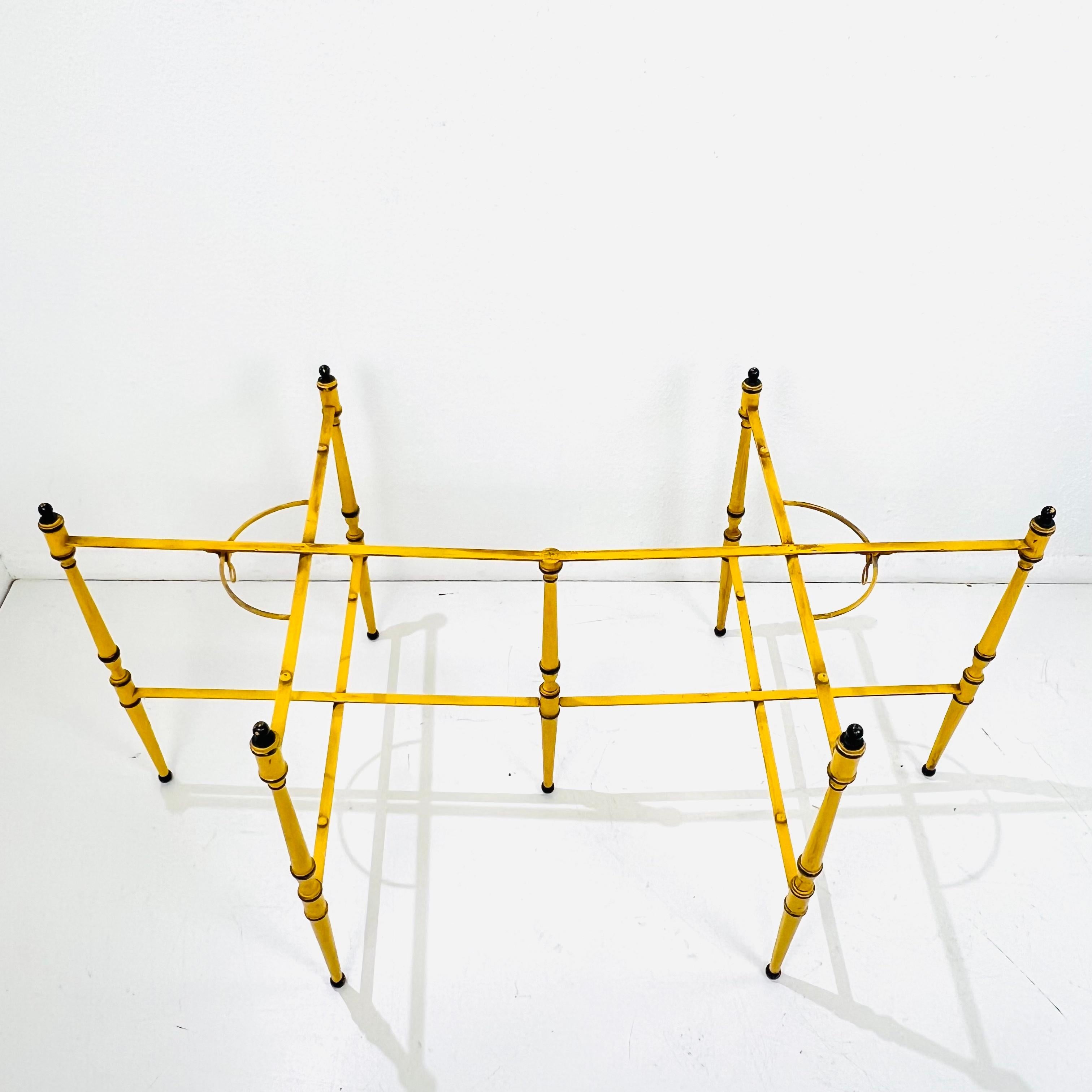 Trouvailles Italian Tole Style Tray Top Table en vente 5