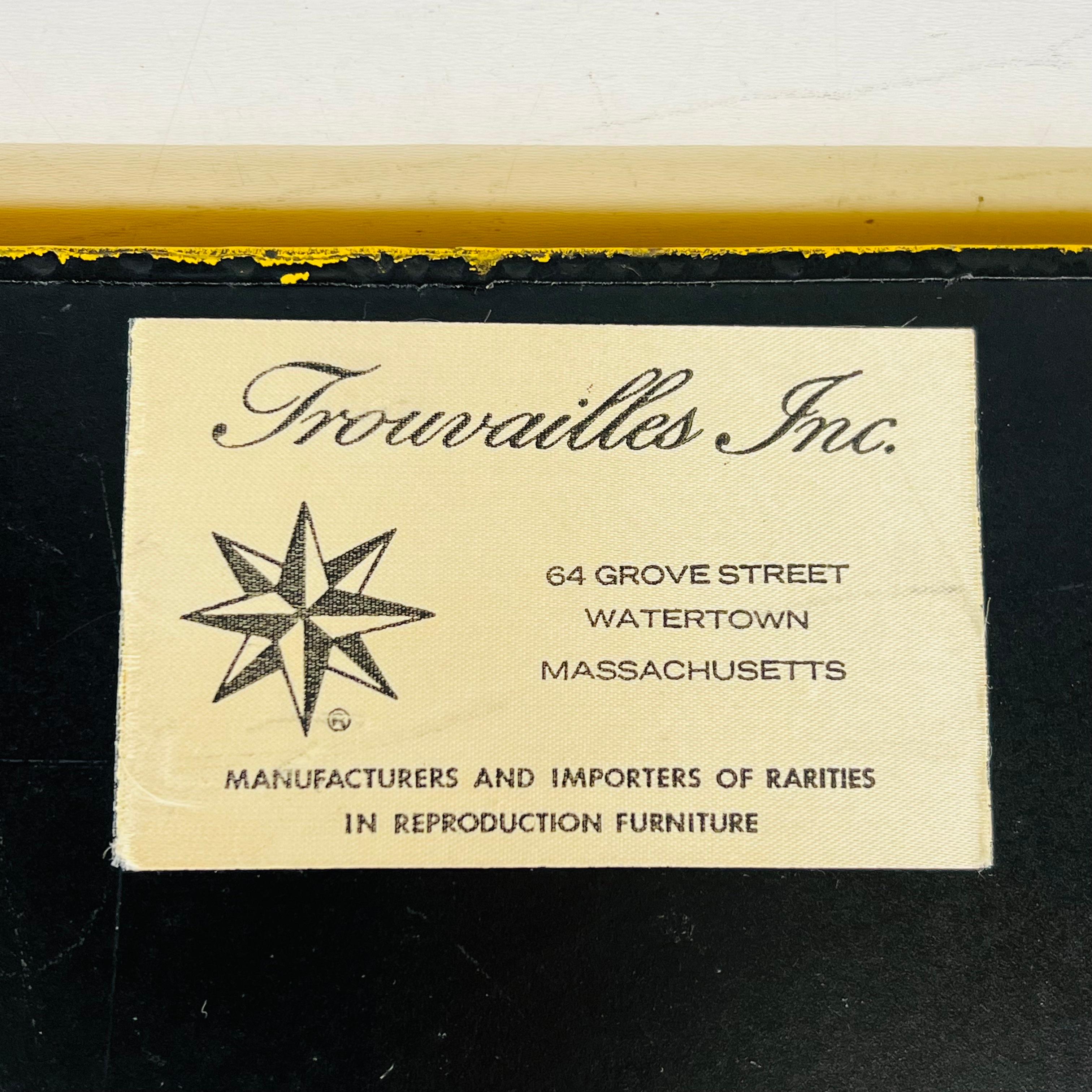 Trouvailles Italian Tole Style Tray Top Table en vente 7