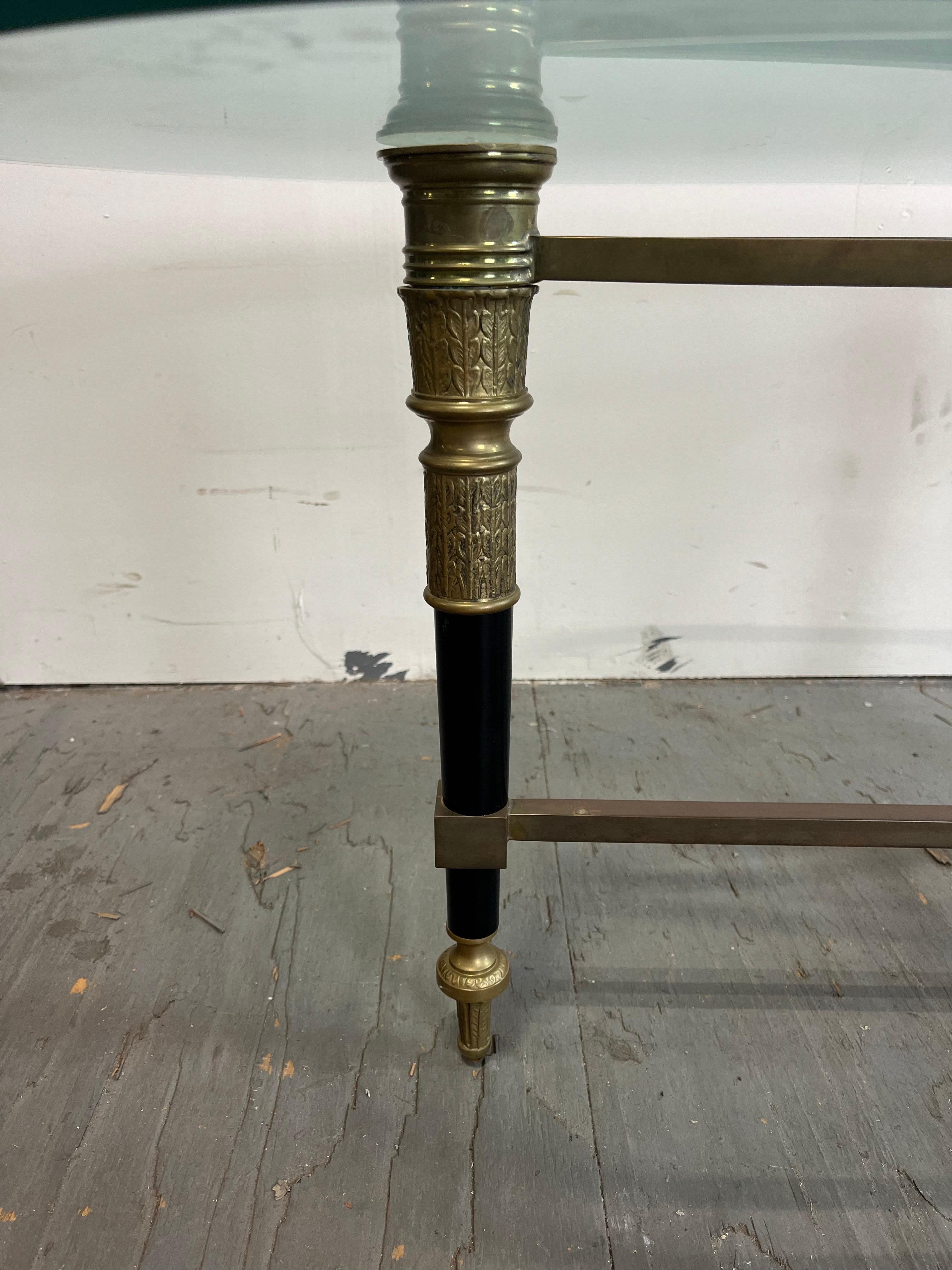 Trouvailles Steel and Brass Coffee Table Neoclásico en venta