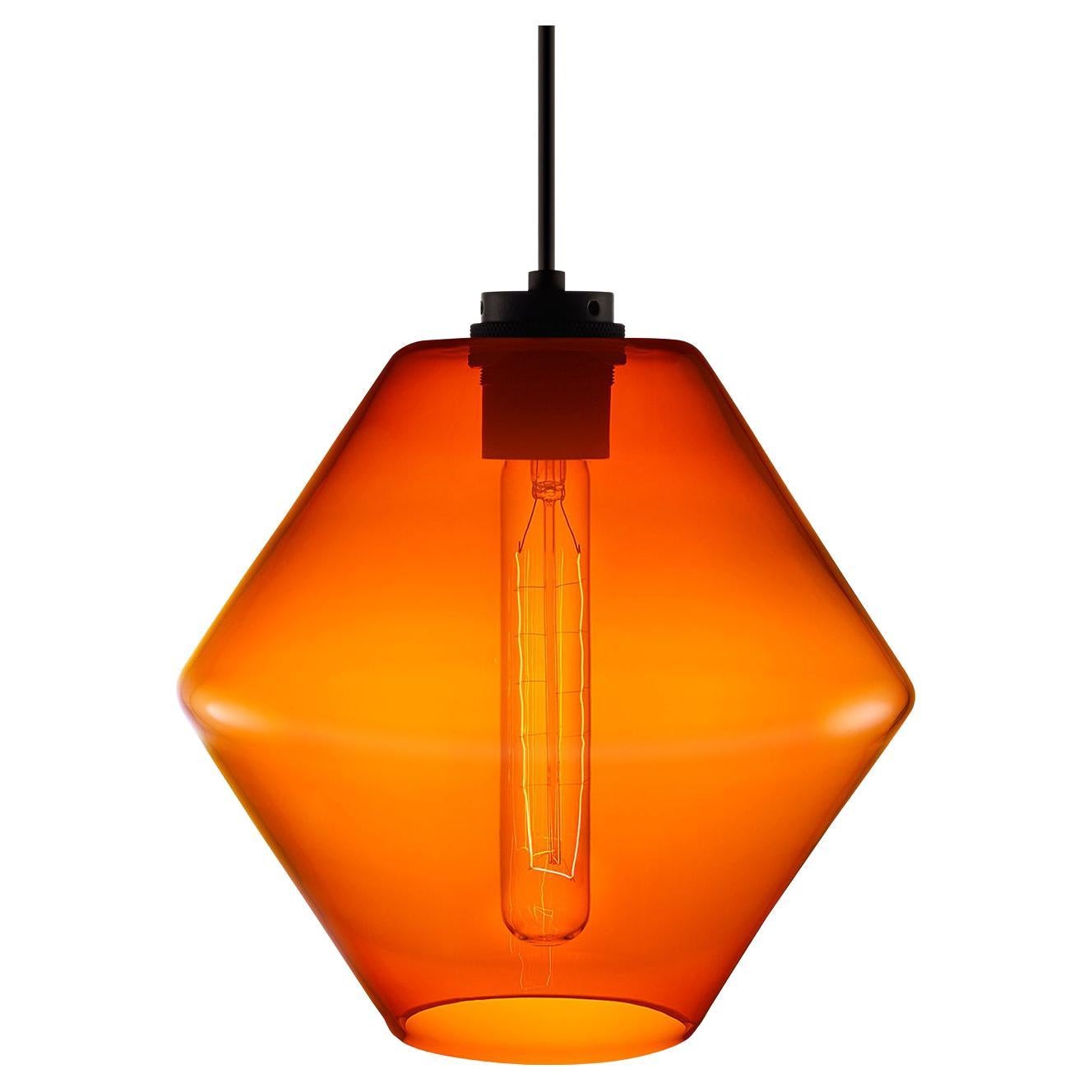 Trove Clementine Handblown Modern Glass Pendant Light, Made in the USA For Sale