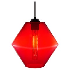 Lampe à suspension moderne en verre soufflé à la main Trove Tulip, fabriquée aux États-Unis