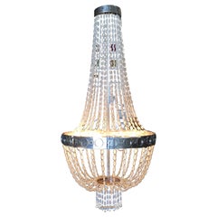 Troy by Zia Priven Beaded Crystal Basket Form Chandelier