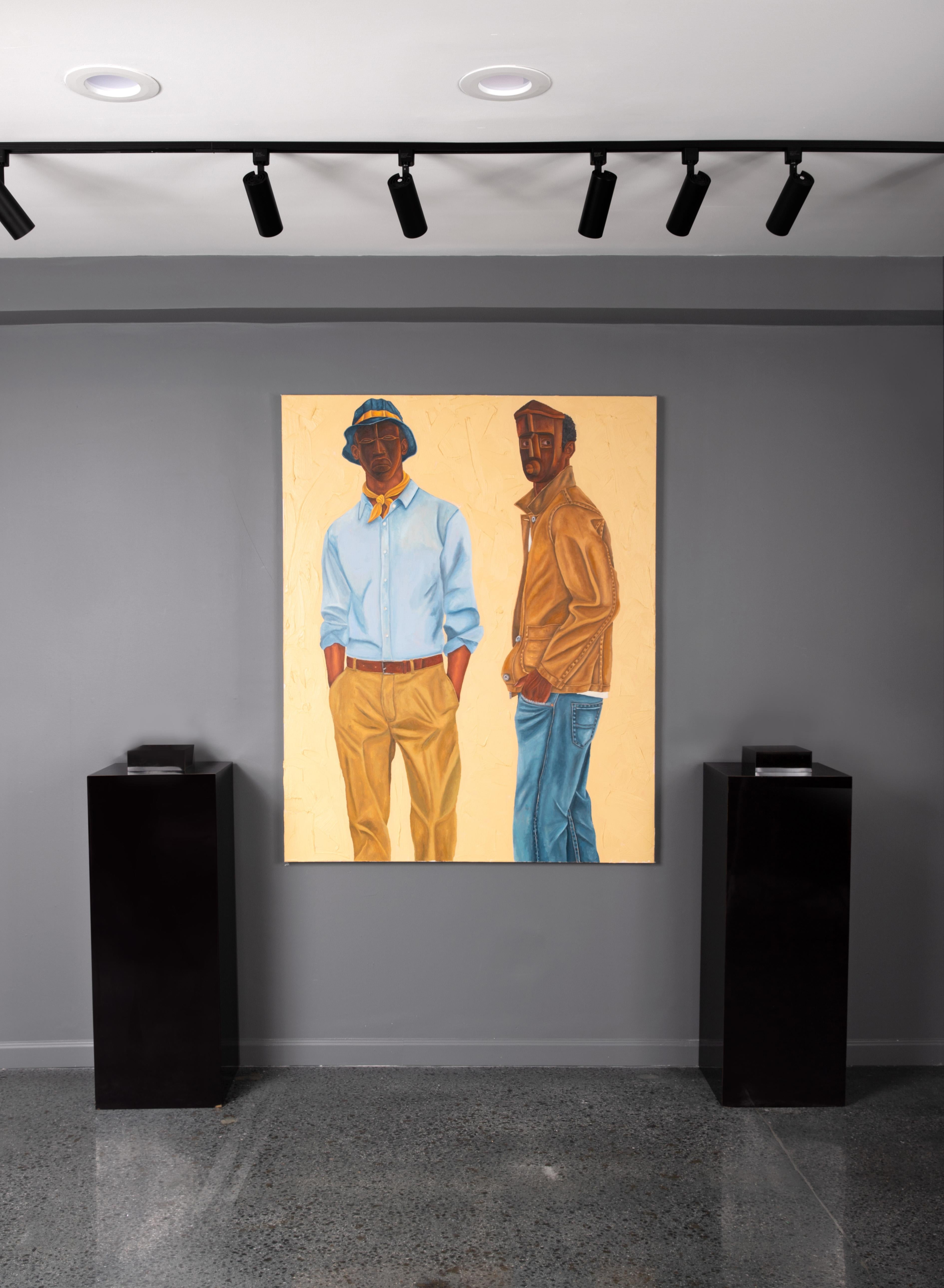 „Brothers Keeper“, Ölgemälde, 2022 – Painting von Troy Jones