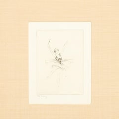 "Anna Pavlova en varita de hada" Aguafuerte y punta seca originales de Troy Kinney