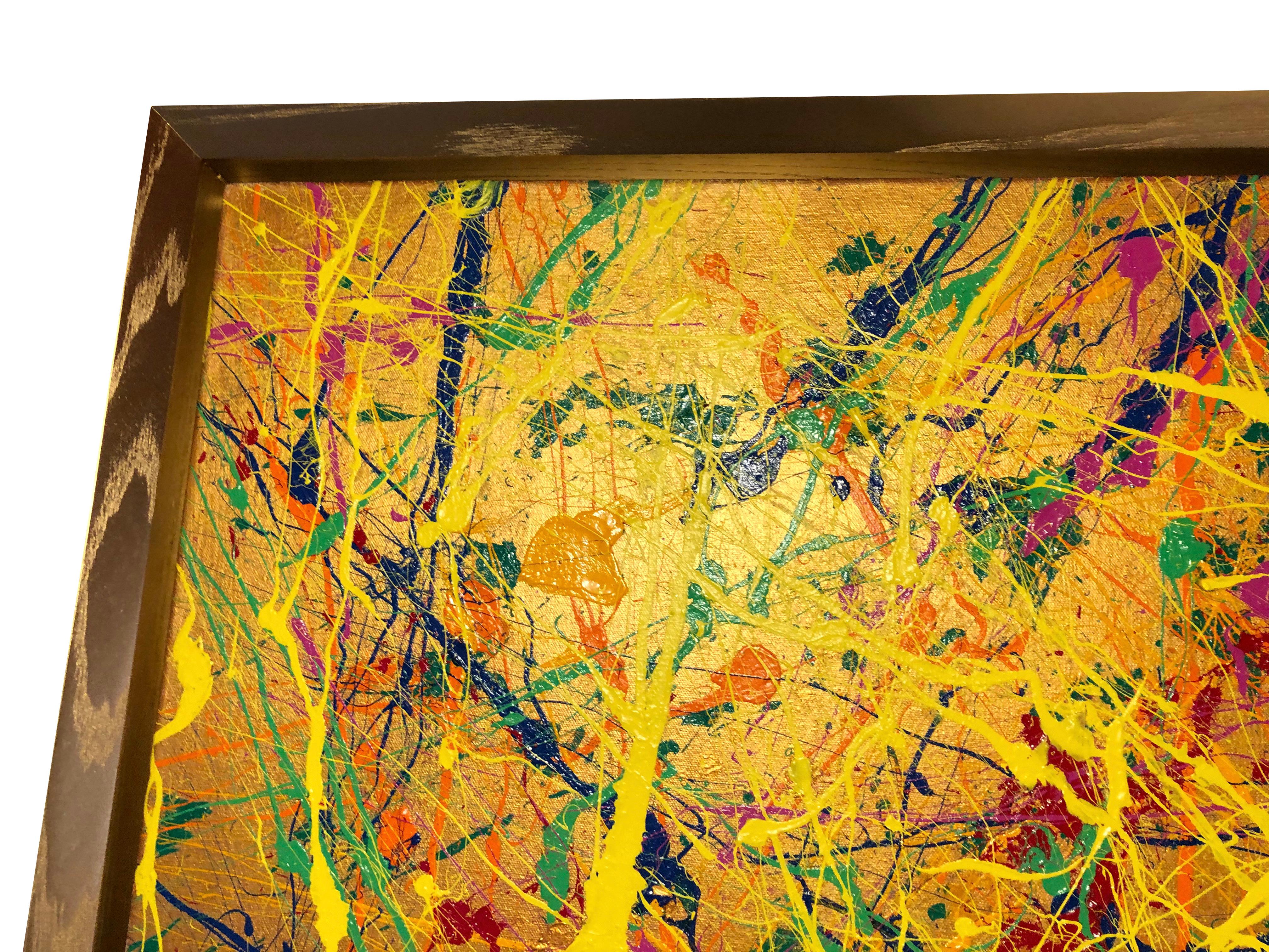 Electric Brainwave By Troy Smith With Gilt Frame Fine Art Abstract Art For Sale 3