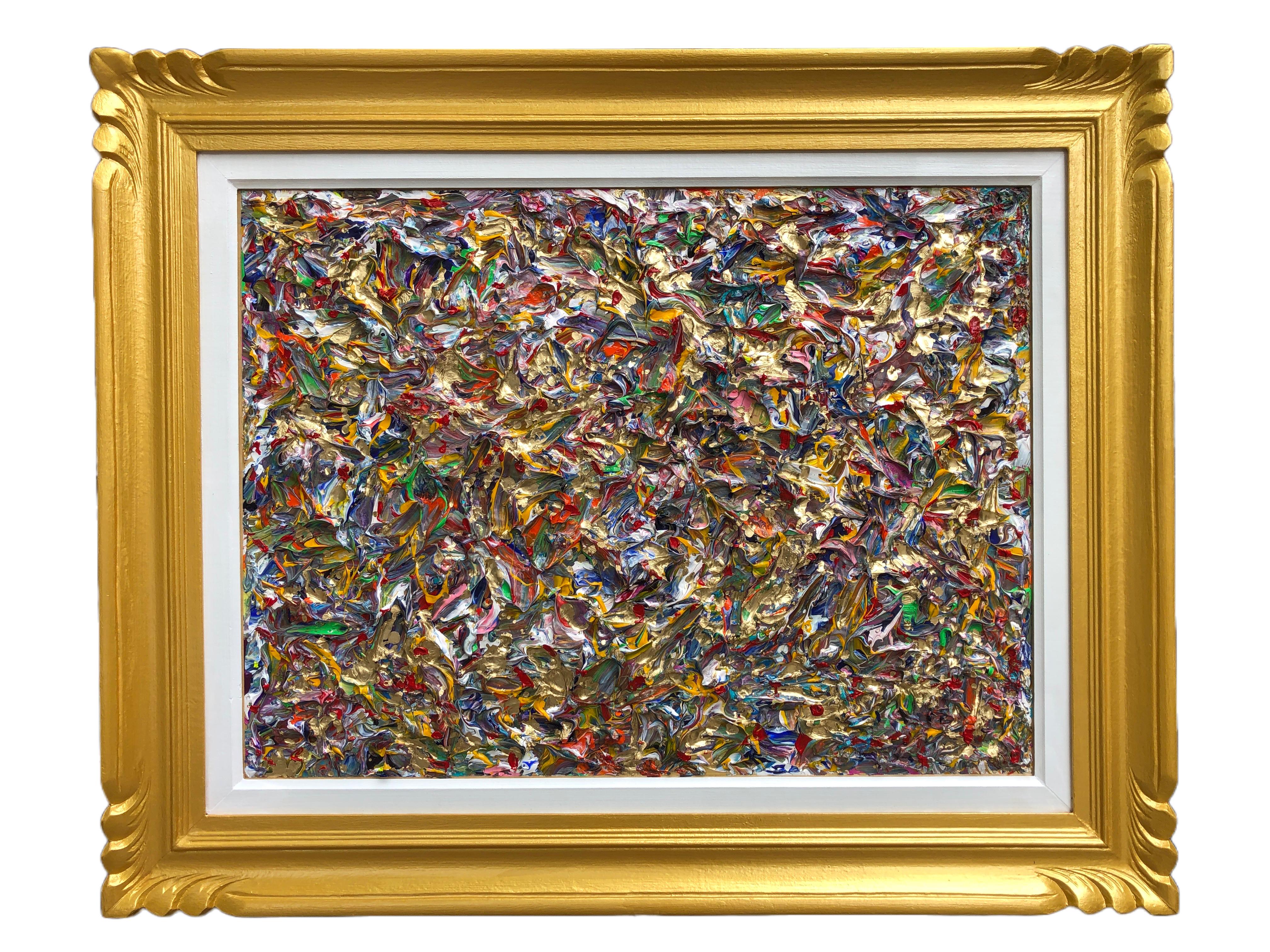 Troy Smith Studio Abstract Painting - Revelation By Troy Smith With Gilt Frame Fine Abstract Art