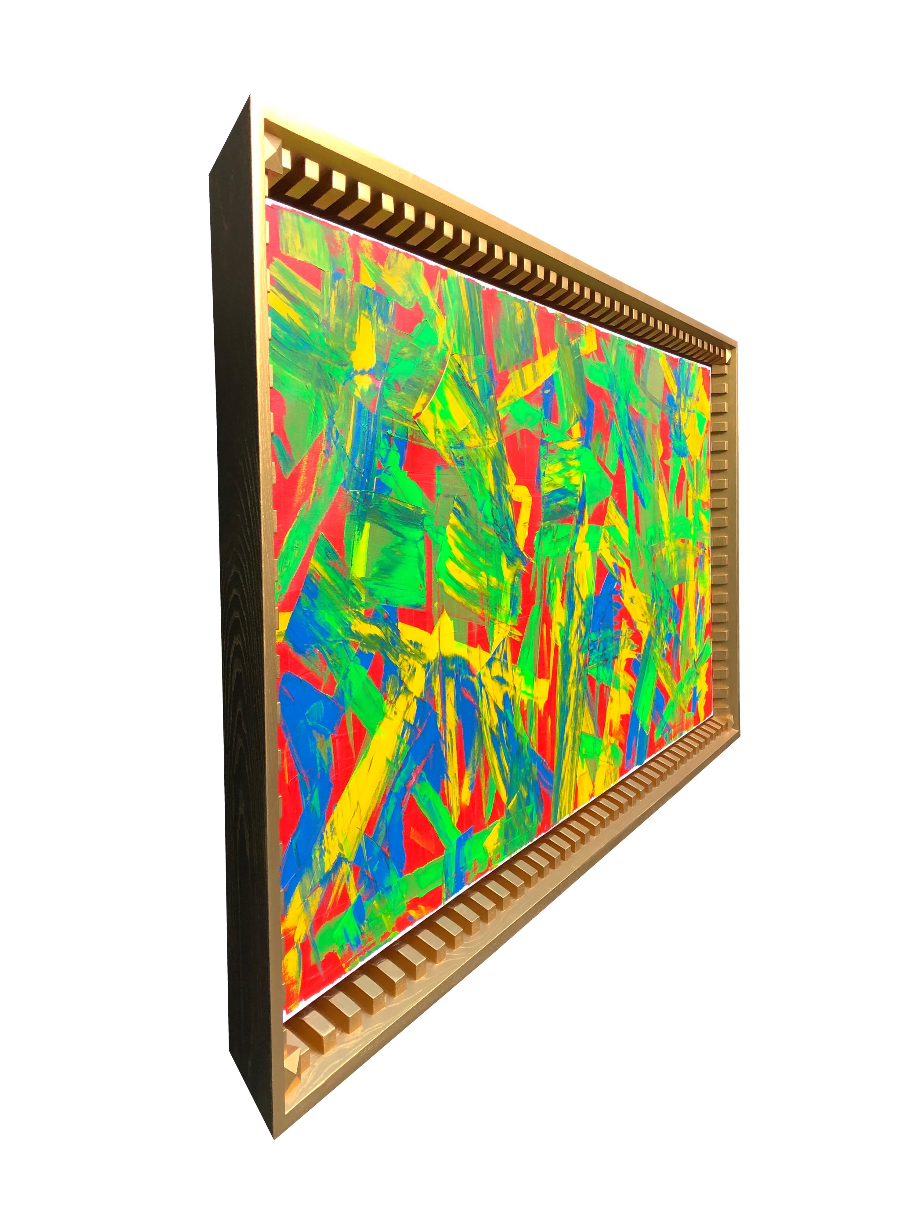Finding Paradise By Troy Smith With Gilt Frame Fine Art Abstract Art For Sale 1