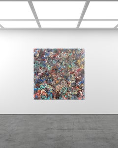 Stormy Waters Acrylic Painting on Canvas, Abstract, 60x60 Inches, Unframed