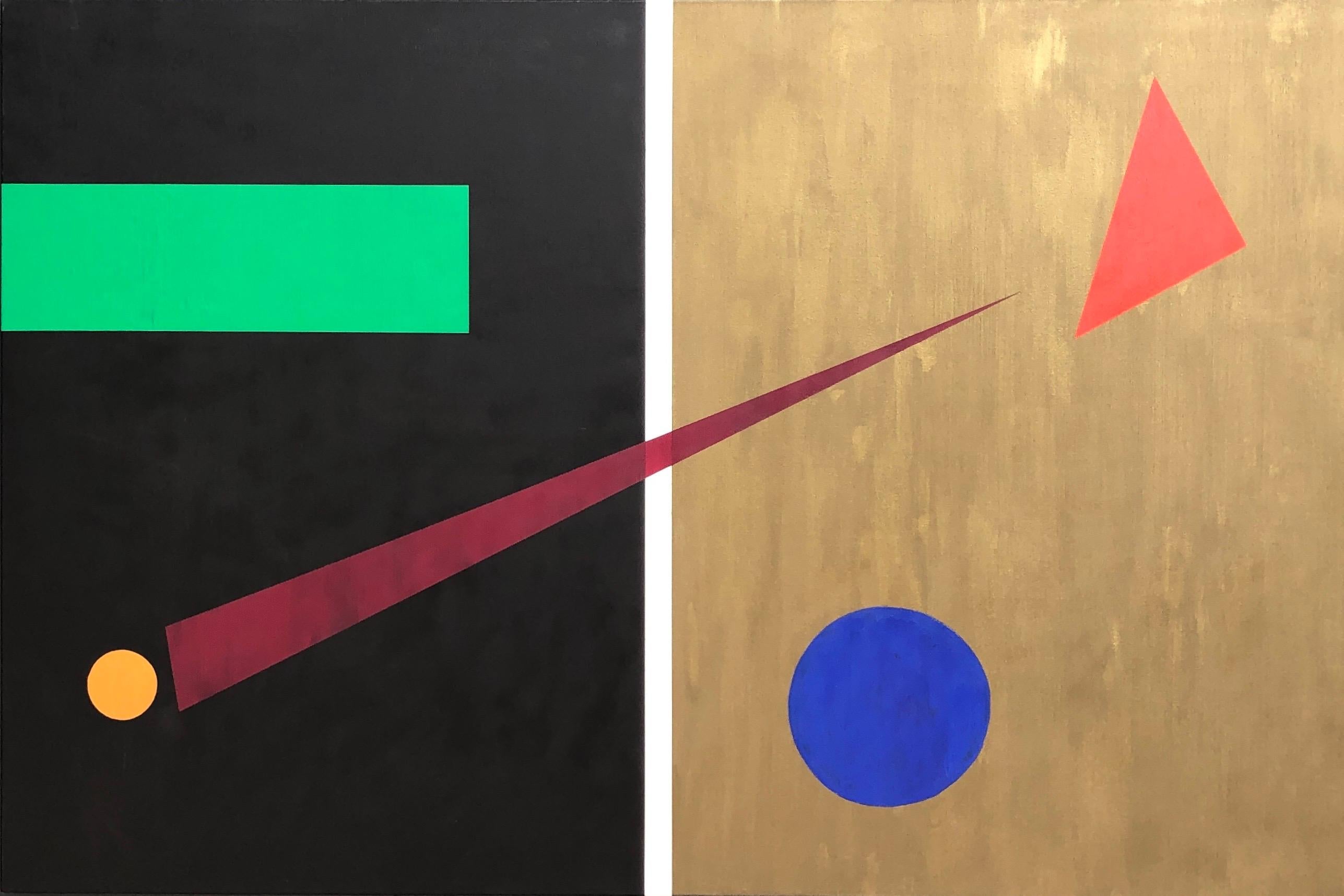 The Future Is Now von Troy Smith Abstraktes Geometrisches Kunstwerk – Painting von Troy Smith Studio