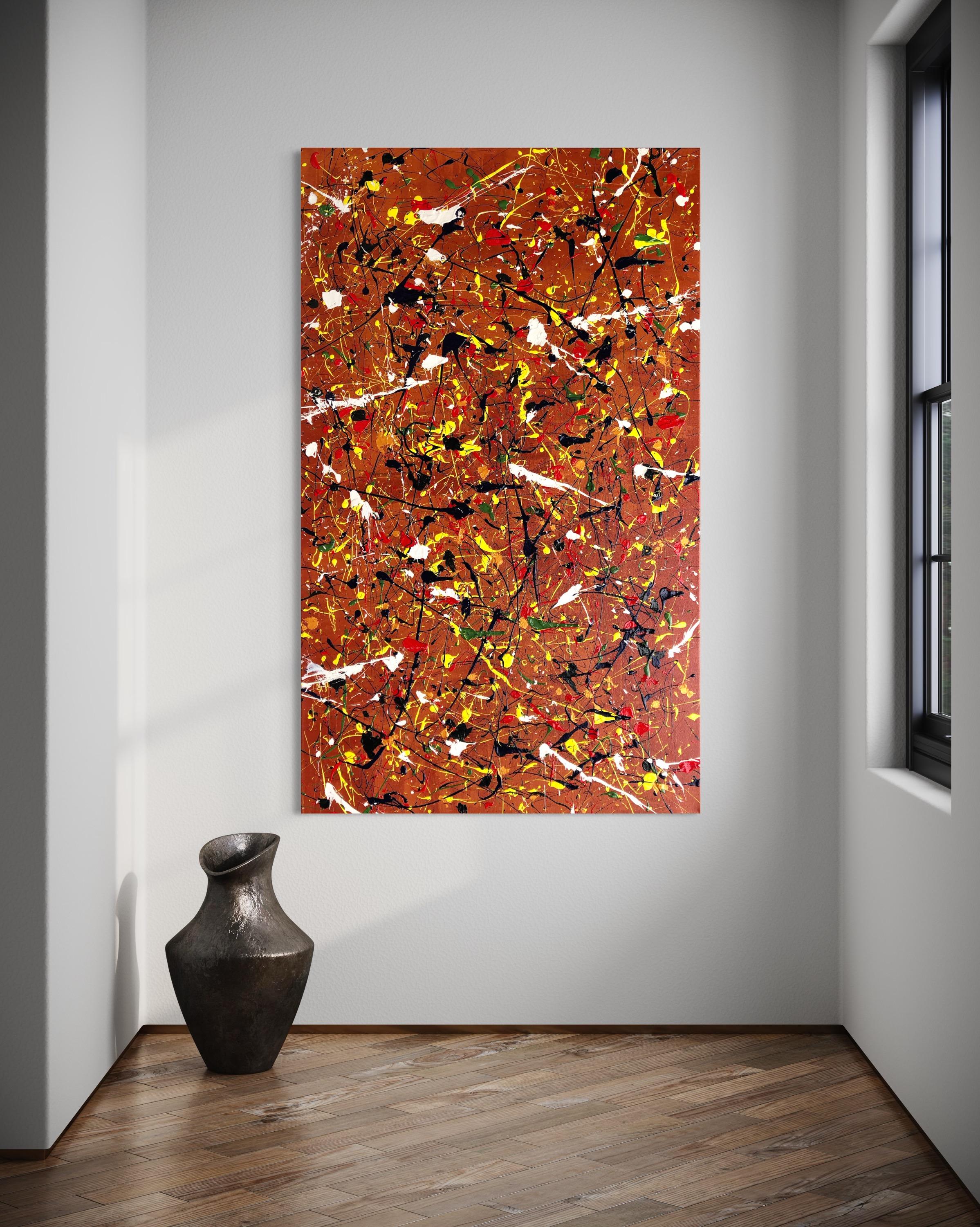 Un prodotto di conseguenze di Troy Smith Fine Abstract Art - Abstract Painting Marrone di Troy Smith Studio