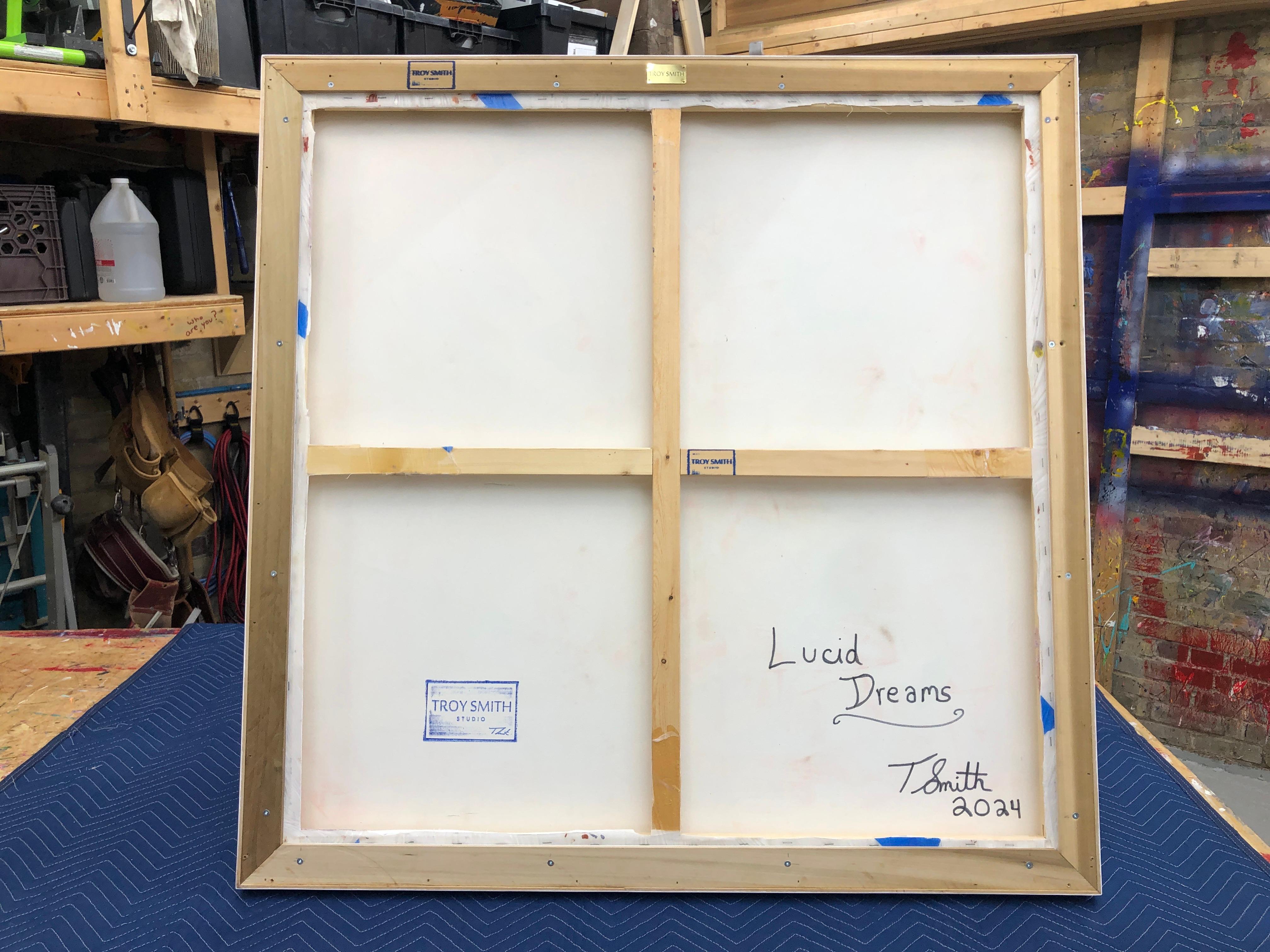 Lucid Dreams By Troy Smith Epoxy Resin Overlay White Lacquer Frame For Sale 10