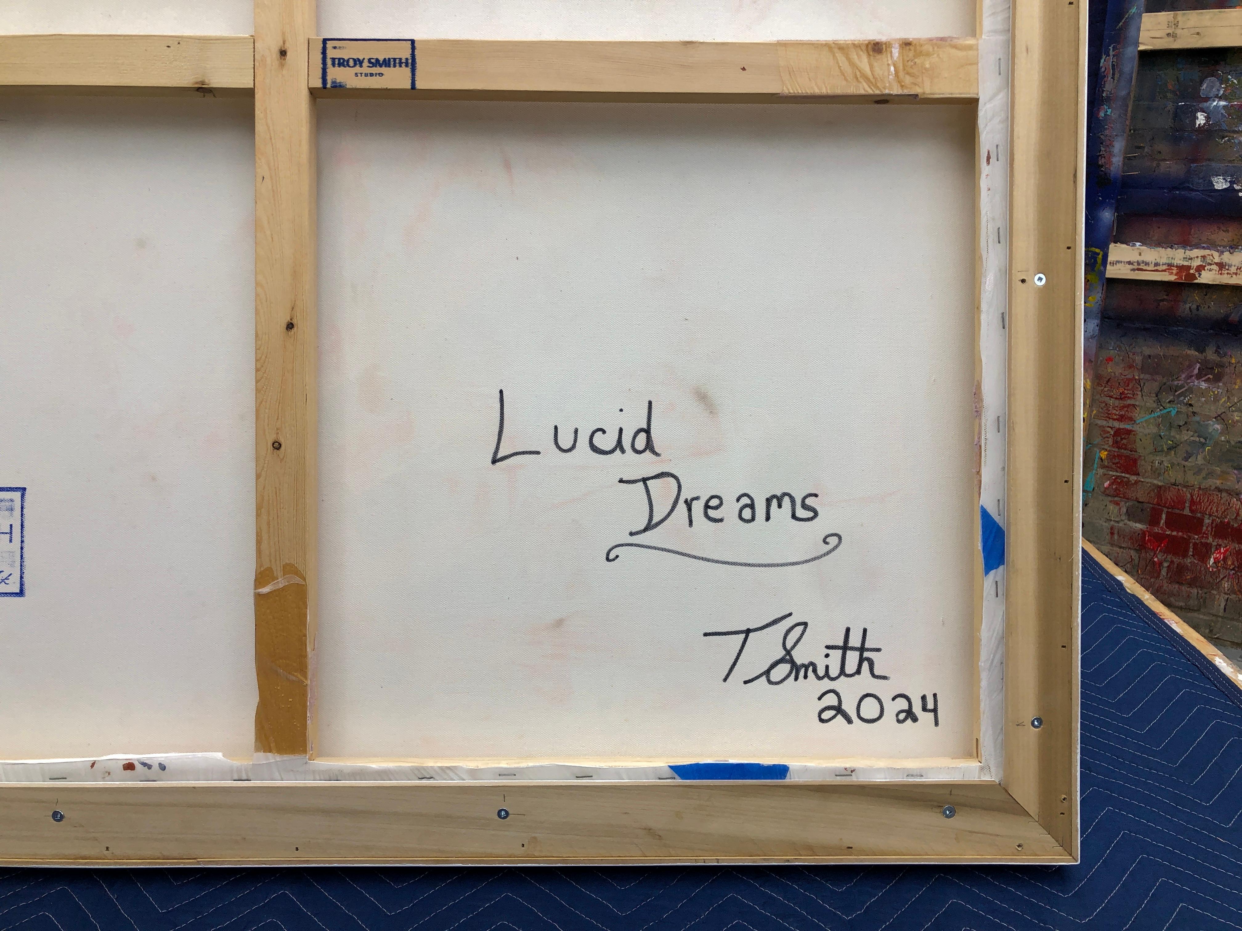 Lucid Dreams By Troy Smith Epoxy Resin Overlay White Lacquer Frame For Sale 11