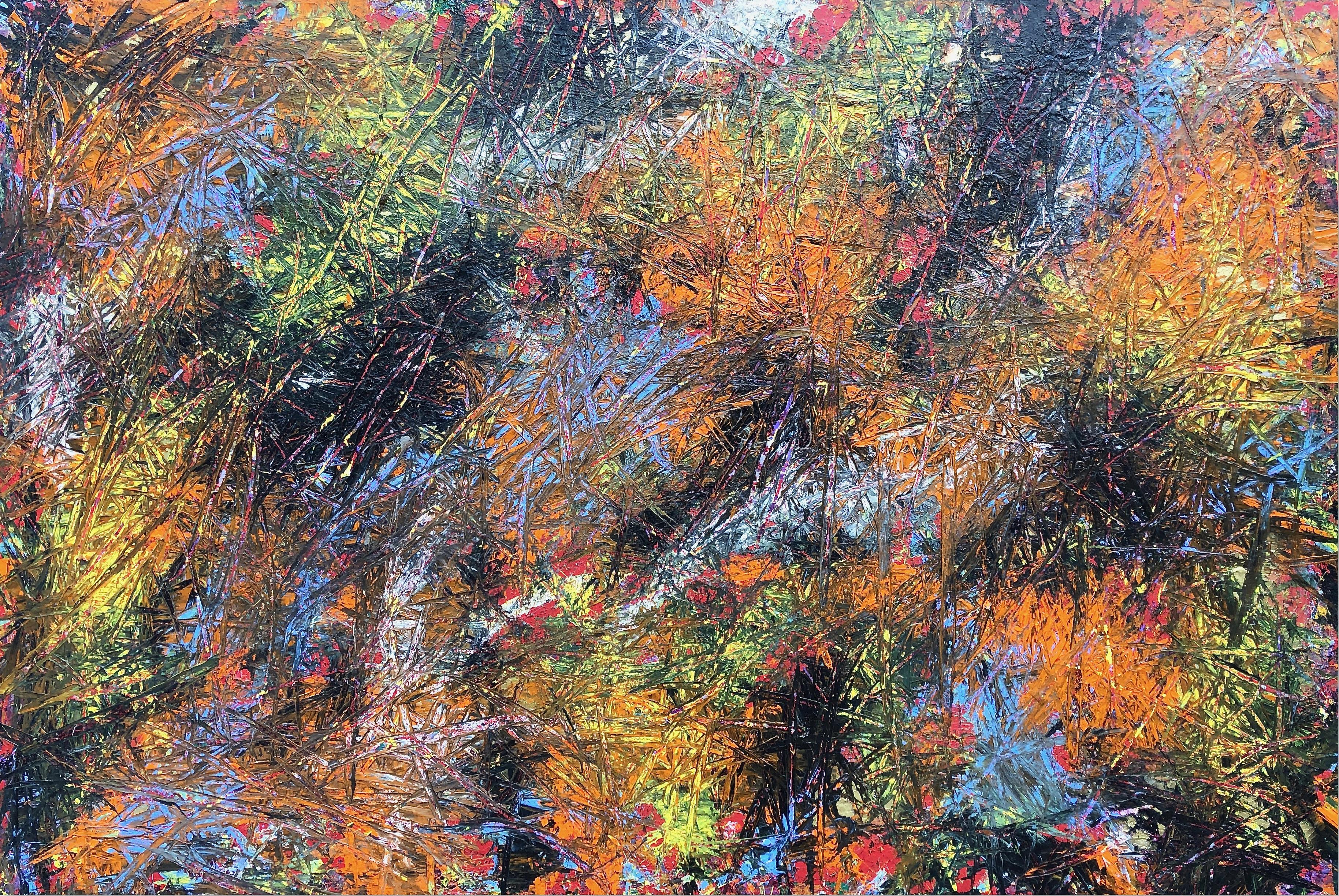 Almost There Abstract Painting, Acrylic on Canvas, 2015, 48x72 inches, Unframed