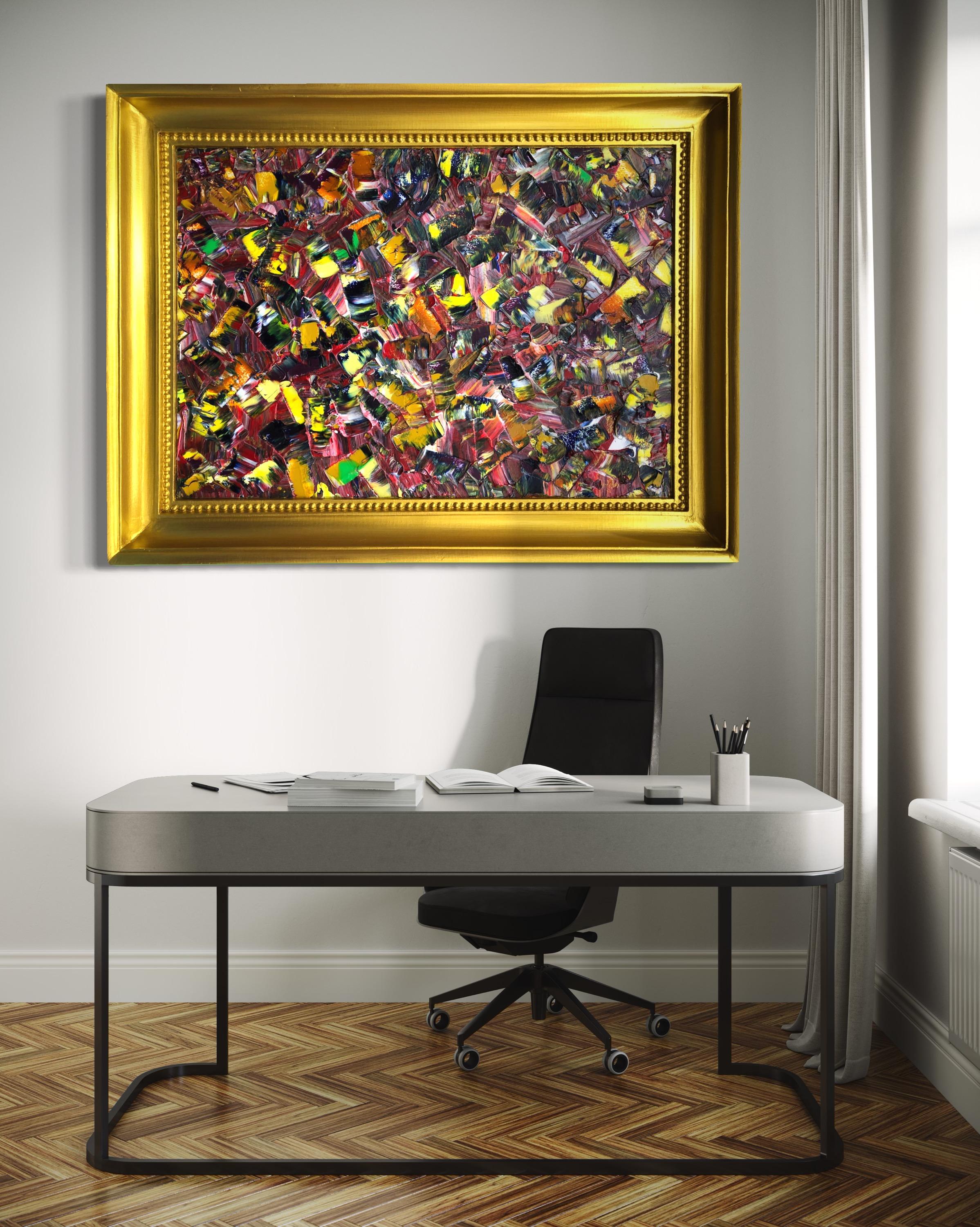Bluuurred Reality Quadro di Troy Smith Acrilico su pannello di betulla Cornice dorata in vendita 8