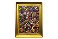 Bluuurred Reality Painting By Troy Smith Acrylic On Birch Panel Gold Gild Frame